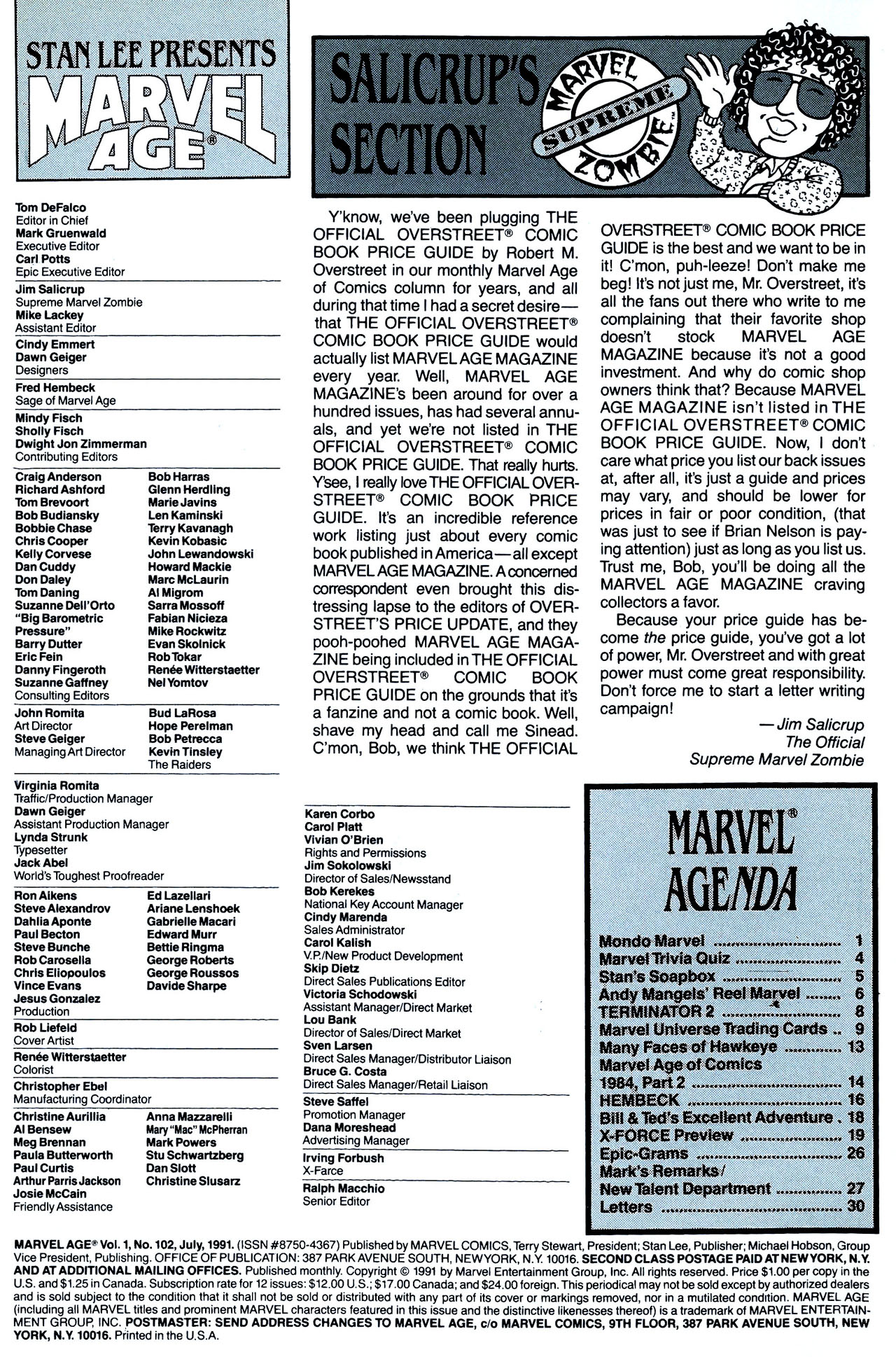 Read online Marvel Age comic -  Issue #102 - 2