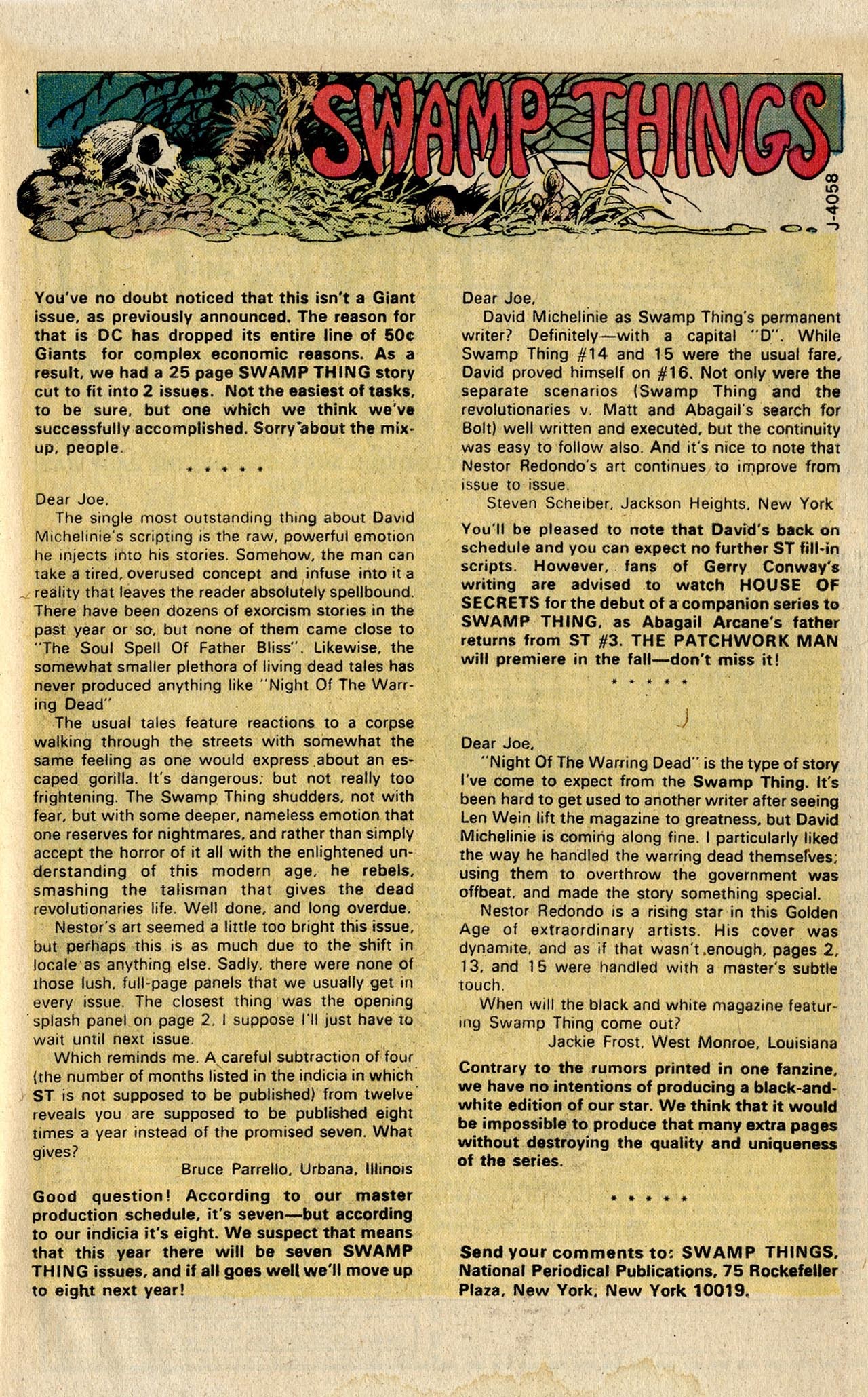 Read online Swamp Thing (1972) comic -  Issue #19 - 33