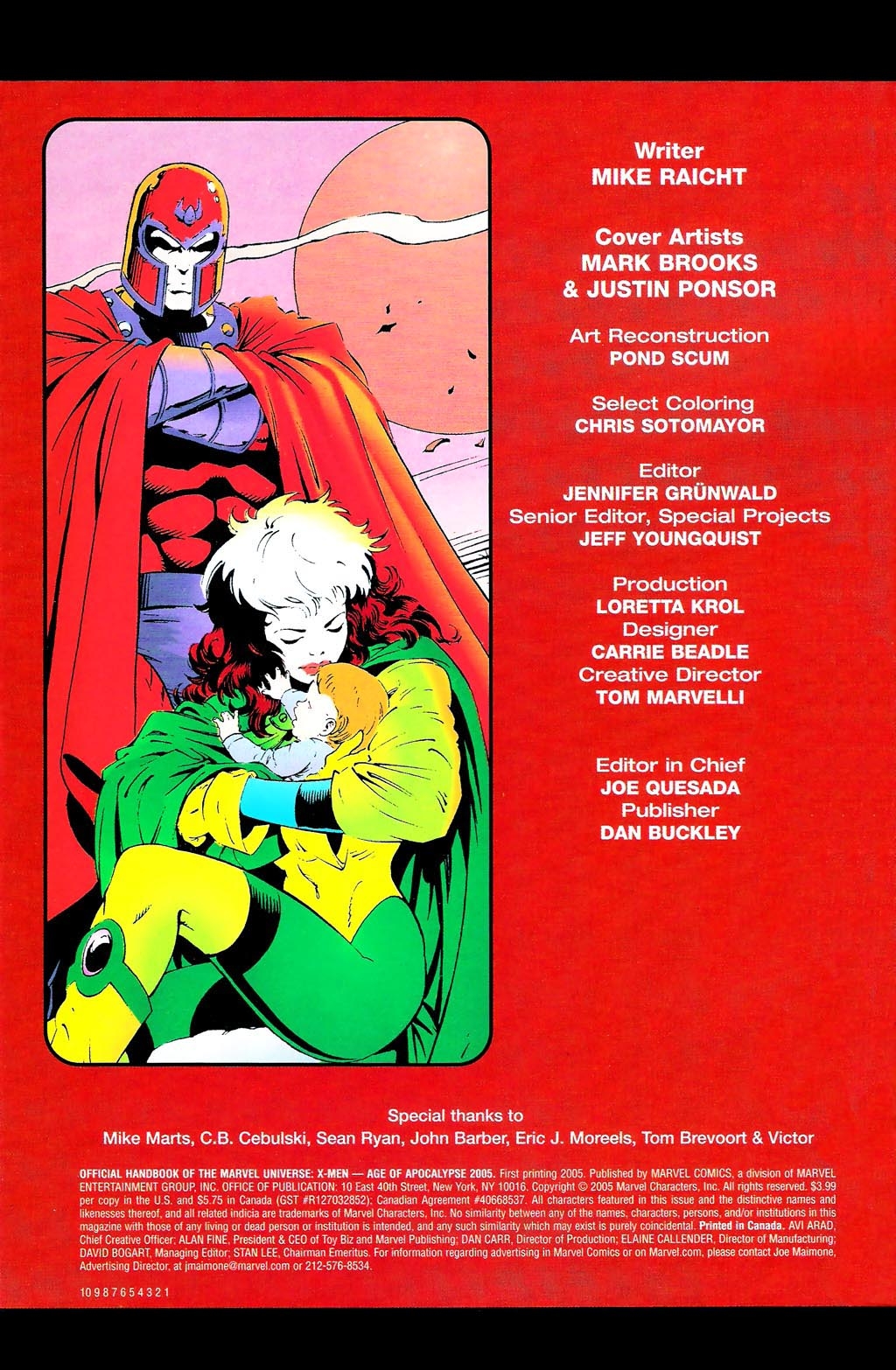Read online Official Handbook of the Marvel Universe: X-Men Age of Apocalypse 2005 comic -  Issue # Full - 2