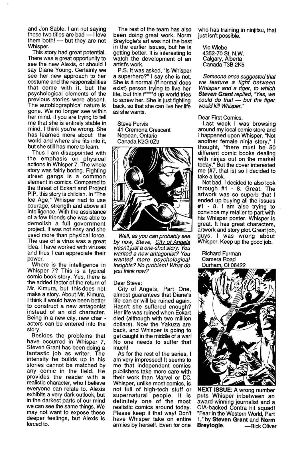 Read online Whisper (1986) comic -  Issue #9 - 31