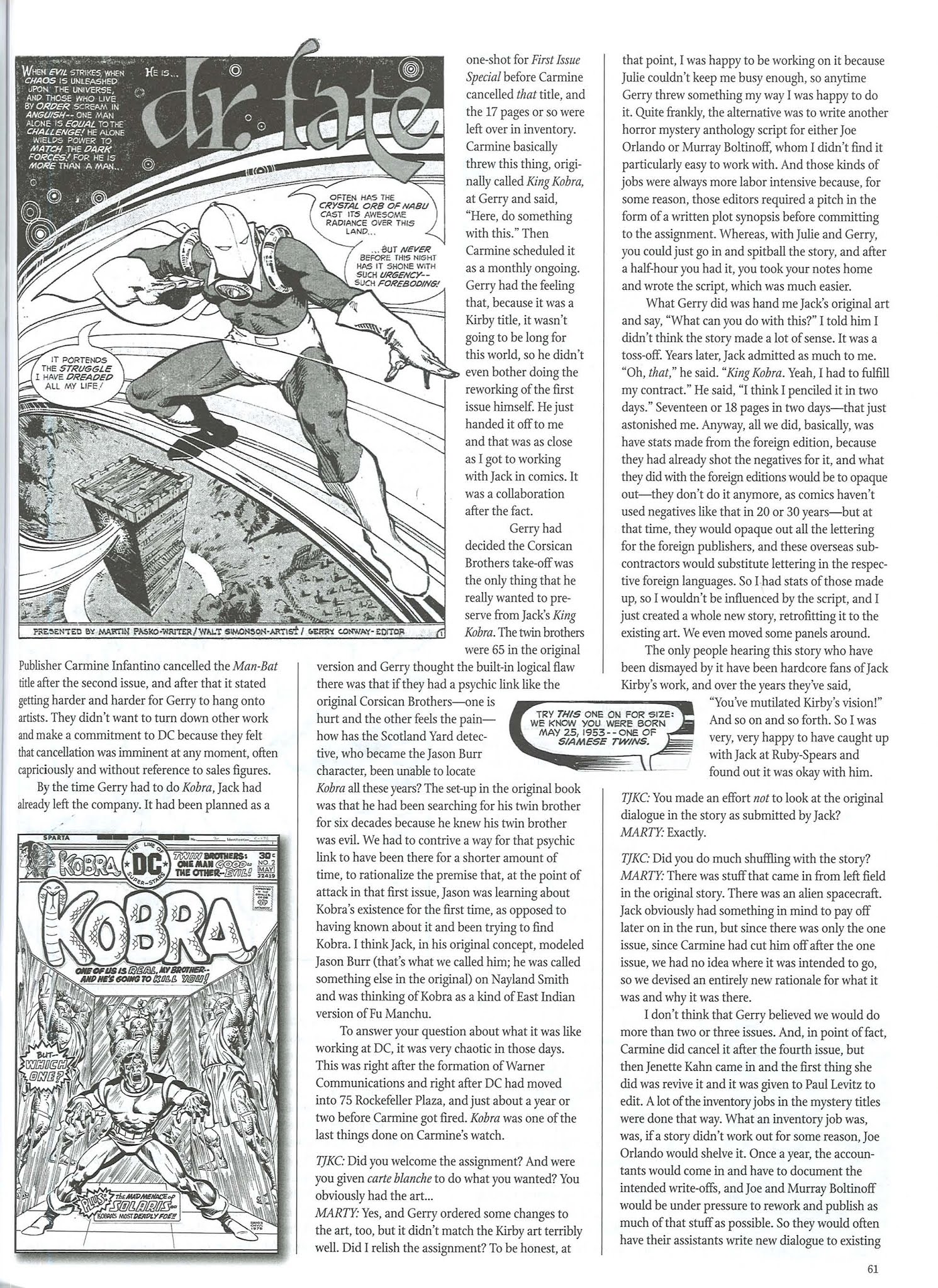 Read online The Jack Kirby Collector comic -  Issue #57 - 63
