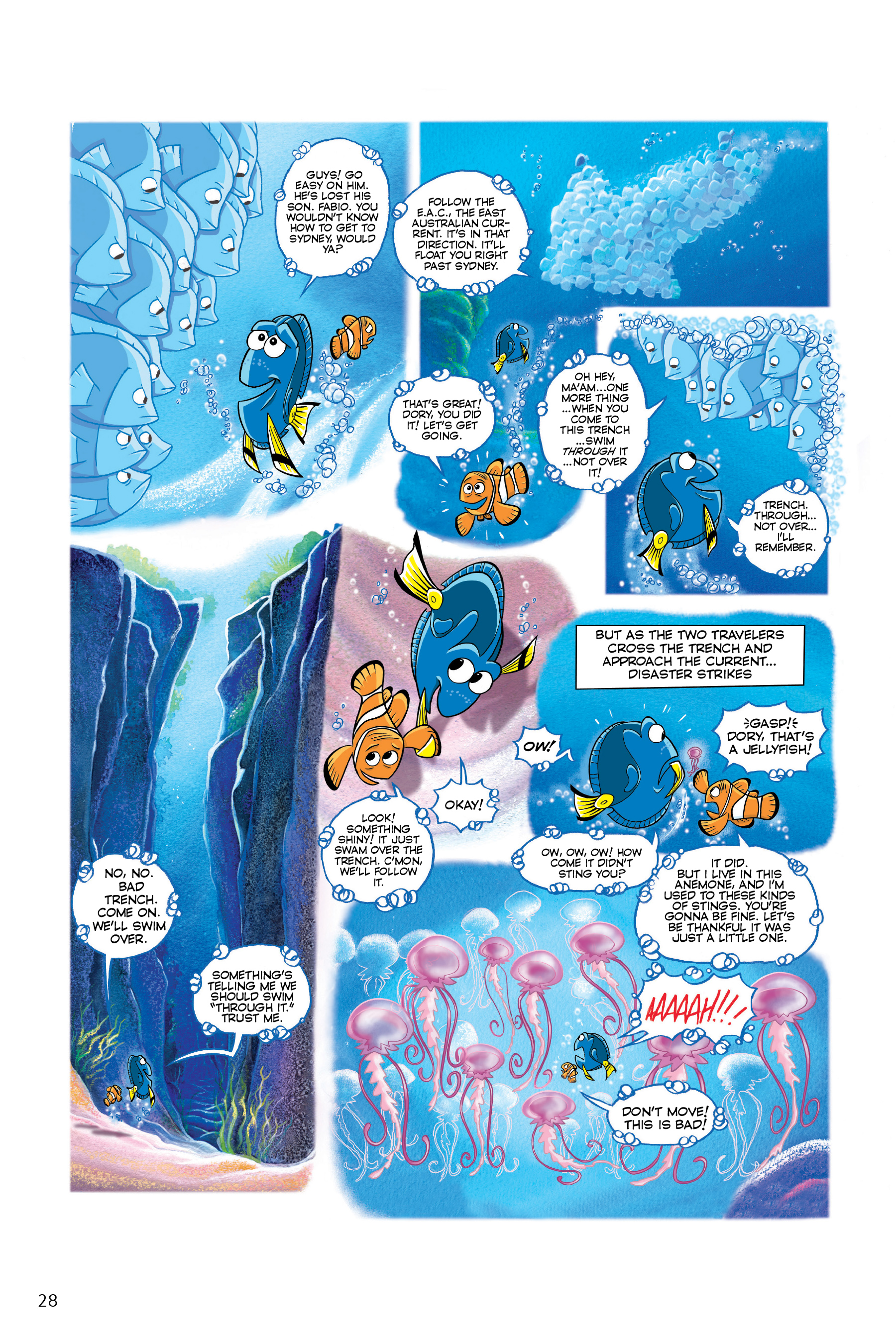 Read online Disney/PIXAR Finding Nemo and Finding Dory: The Story of the Movies in Comics comic -  Issue # TPB - 28