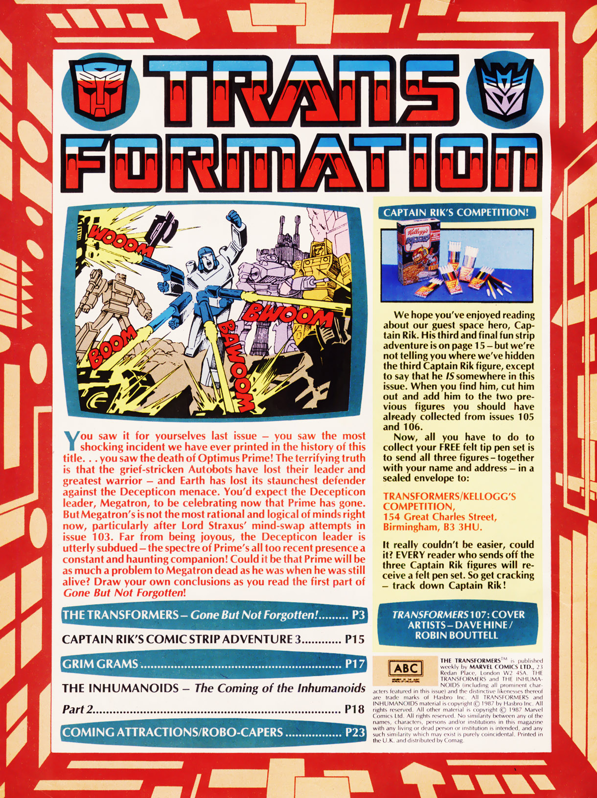 Read online The Transformers (UK) comic -  Issue #107 - 2