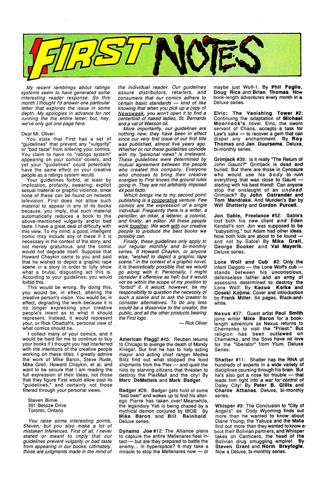 Read online Whisper (1986) comic -  Issue #9 - 14