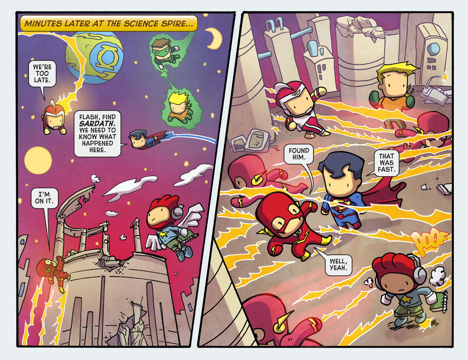 Read online Scribblenauts Unmasked: A Crisis of Imagination comic -  Issue #9 - 10