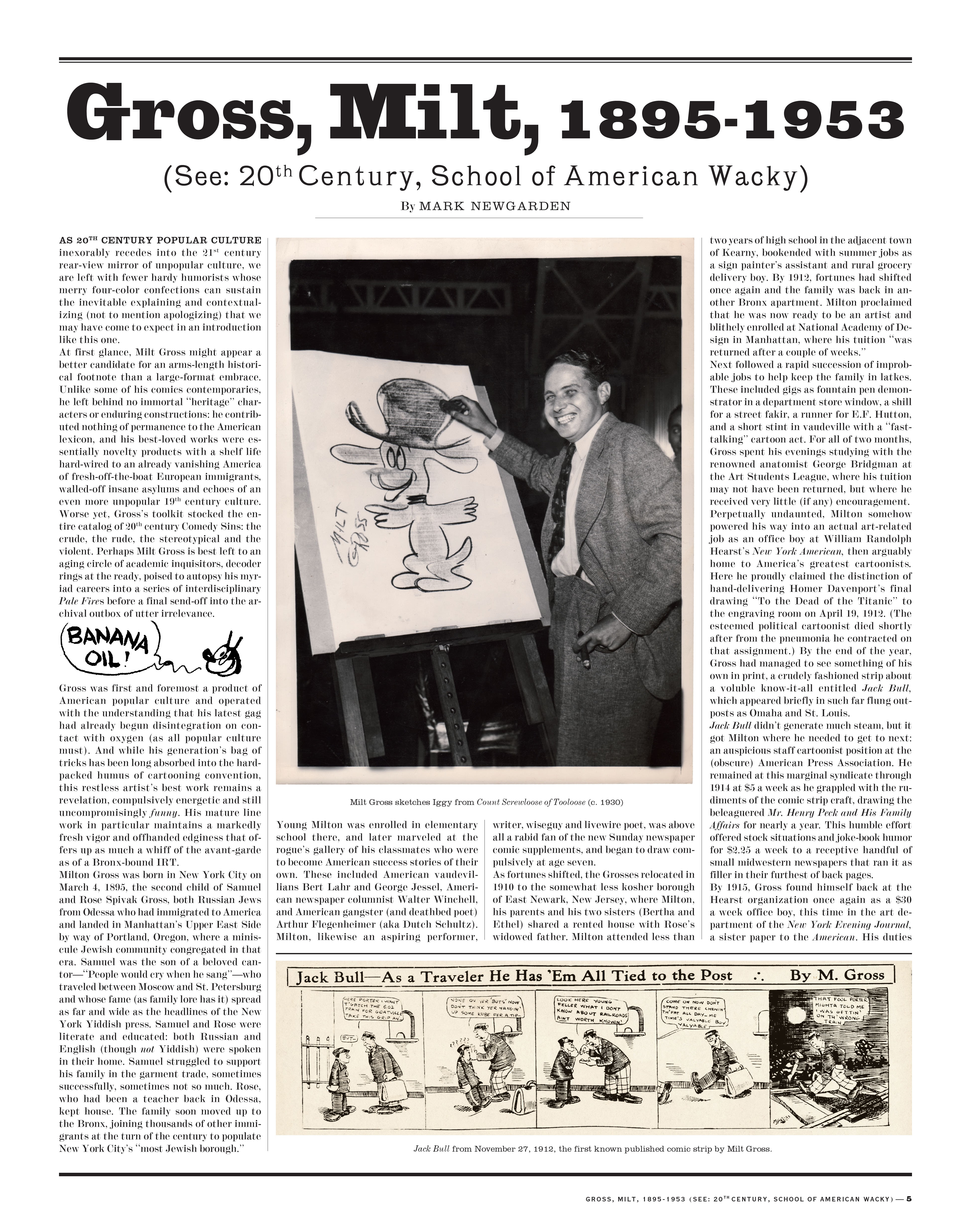 Read online Gross Exaggerations: The Meshuga Comic Strips of Milt Gross comic -  Issue # TPB - 5