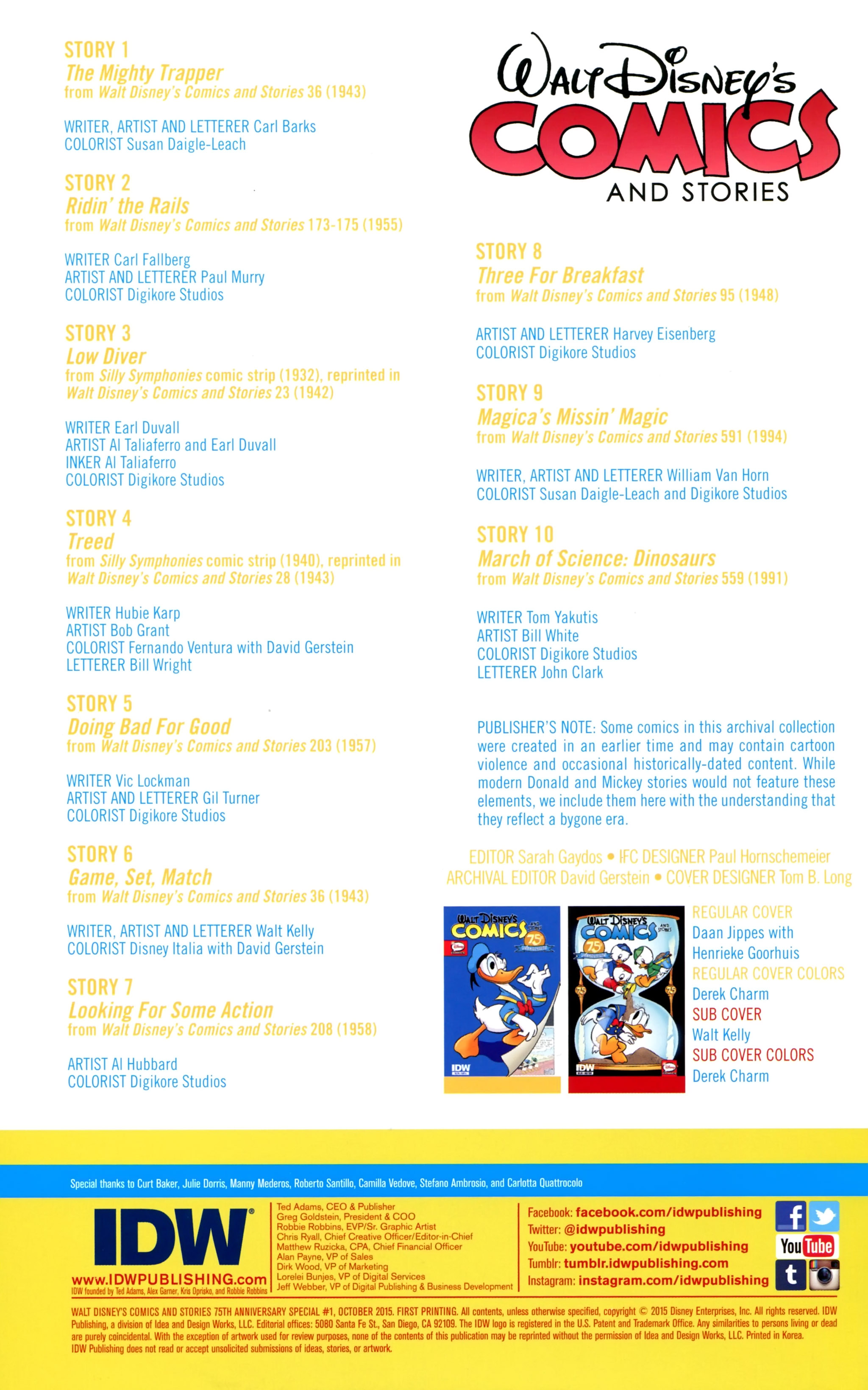 Read online Walt Disney's Comics and Stories comic -  Issue # _Special - 2