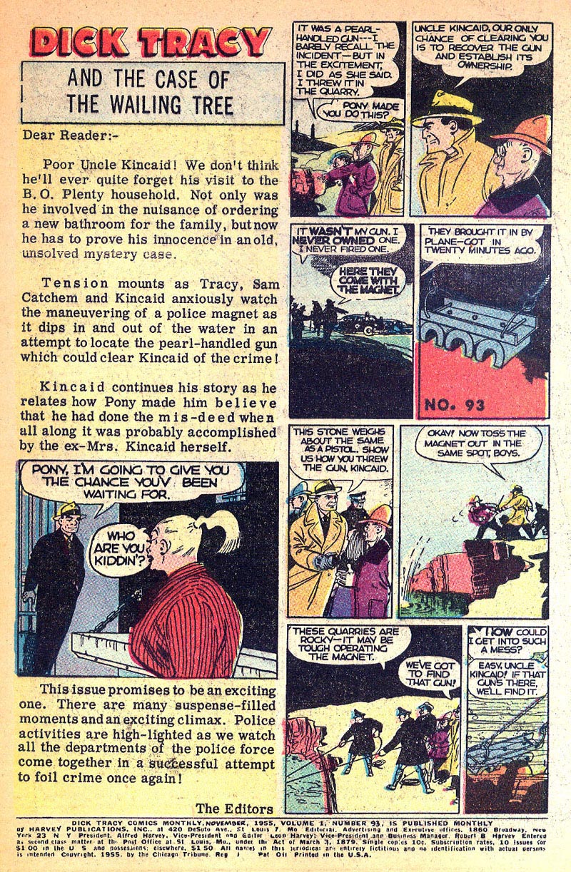 Read online Dick Tracy comic -  Issue #93 - 2