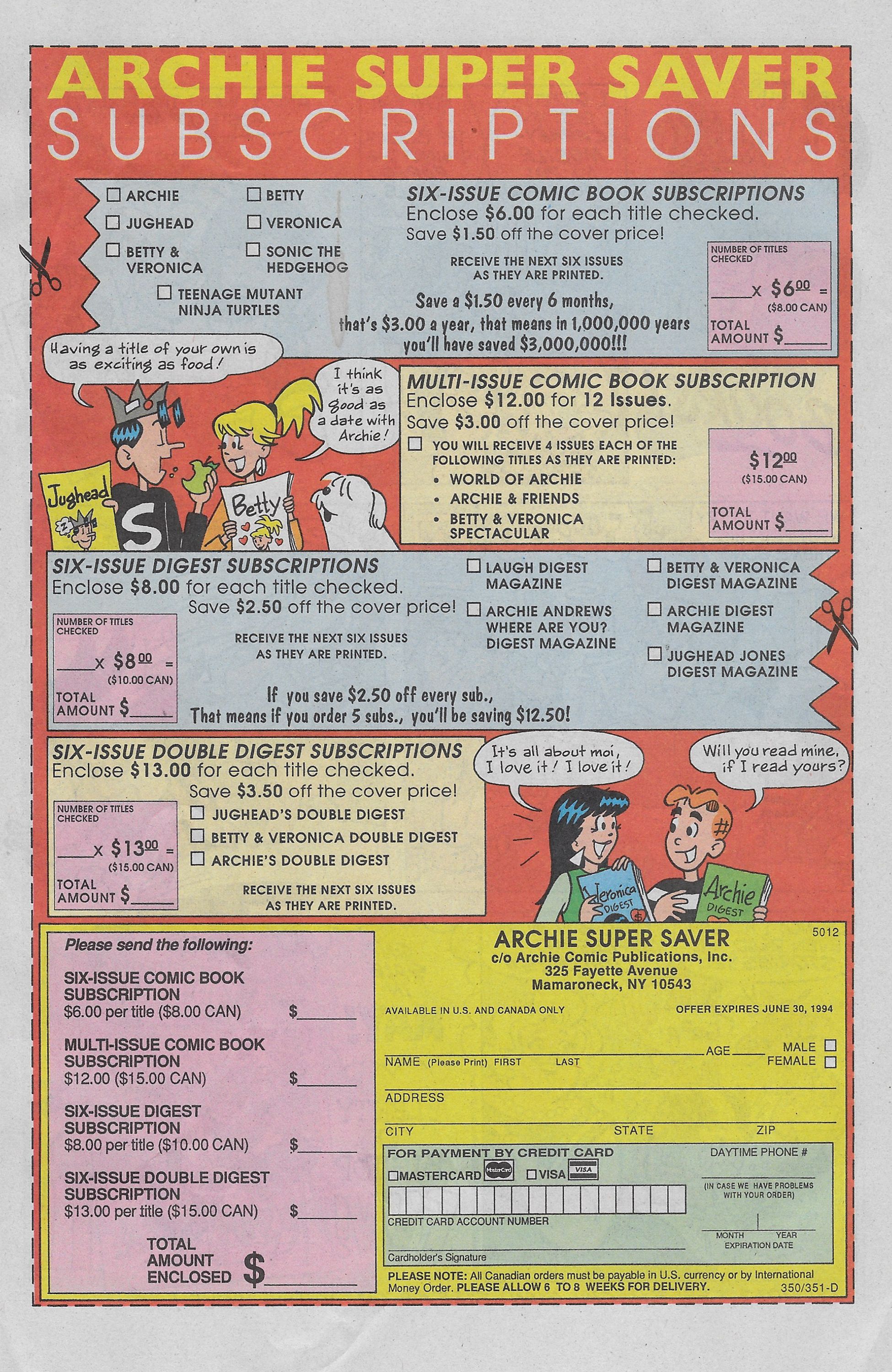 Read online Archie & Friends (1992) comic -  Issue #9 - 12