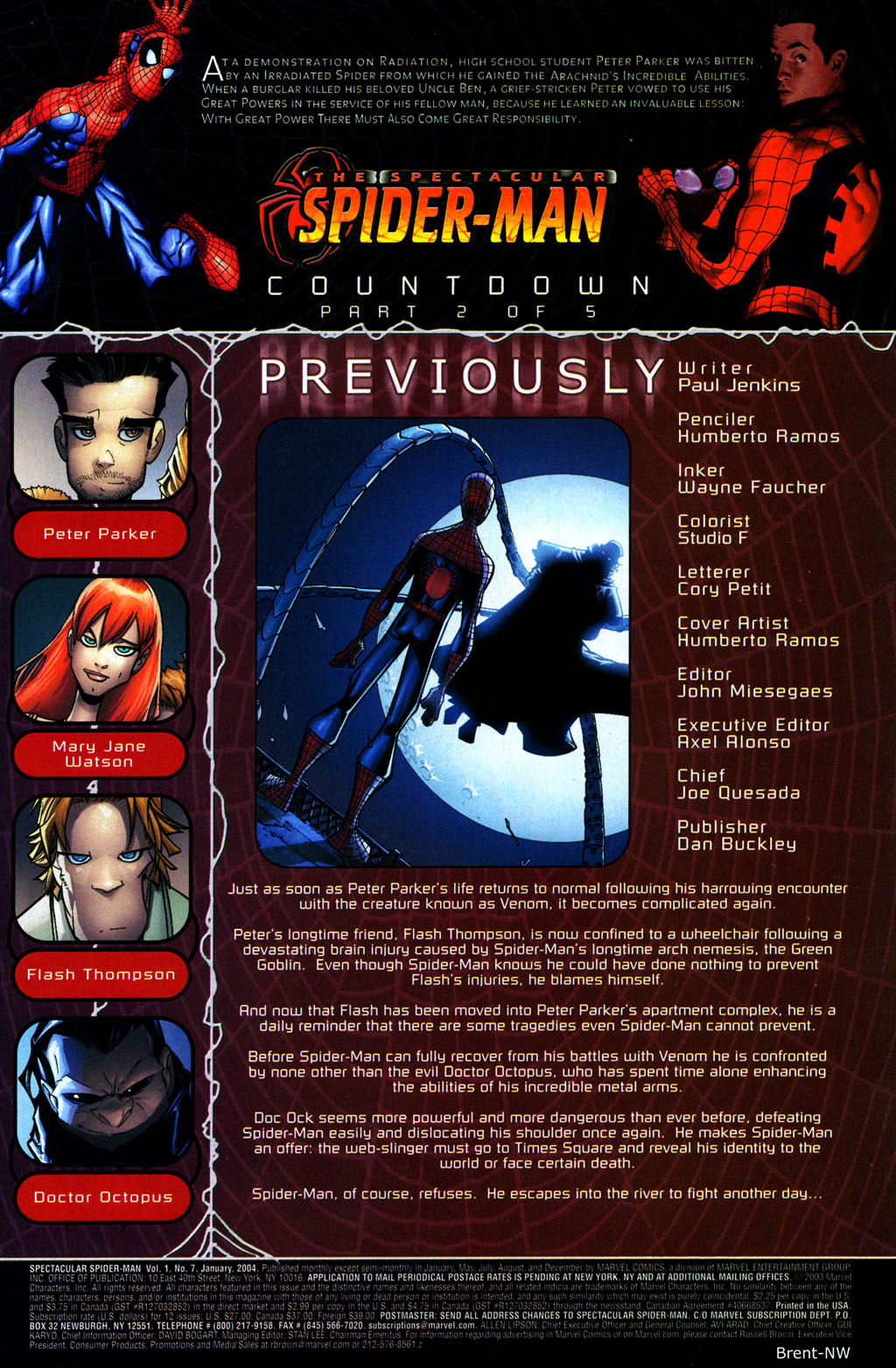 Read online The Spectacular Spider-Man (2003) comic -  Issue #7 - 2