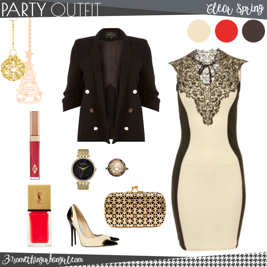 Chic Christmas party outfit for Clear Spring seasonal color women