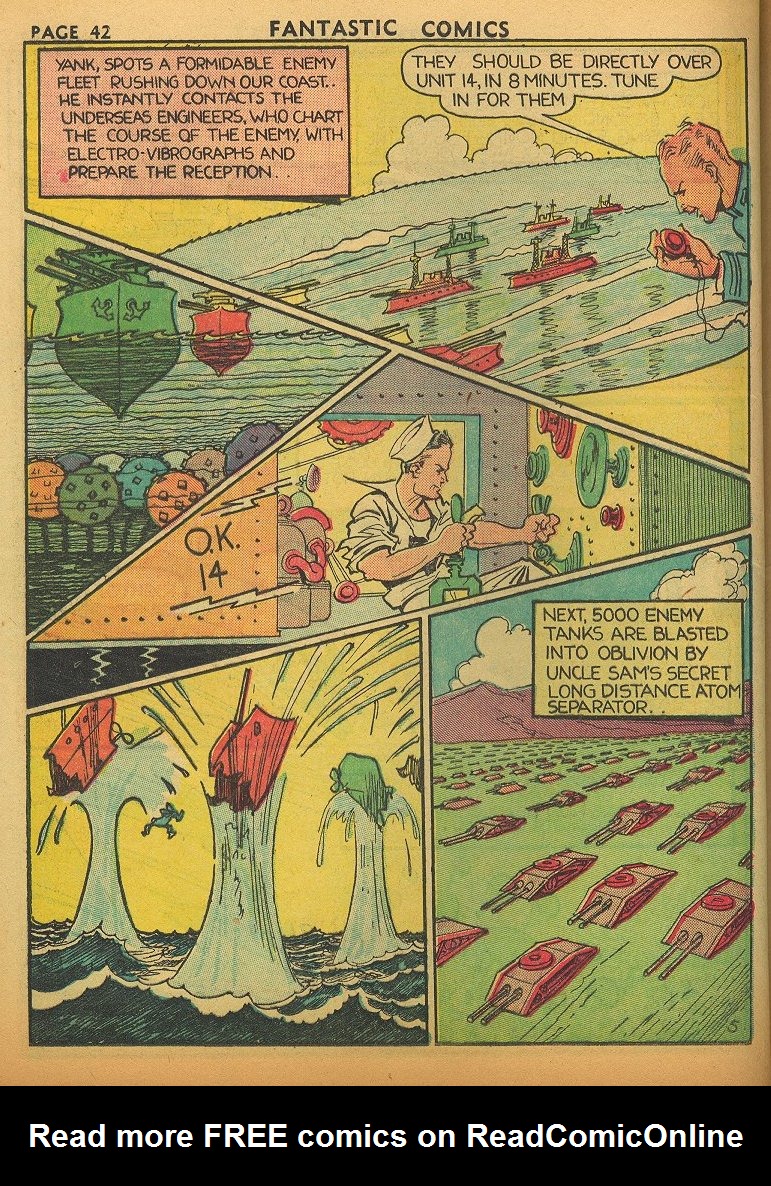 Read online Fantastic Comics comic -  Issue #1 - 43