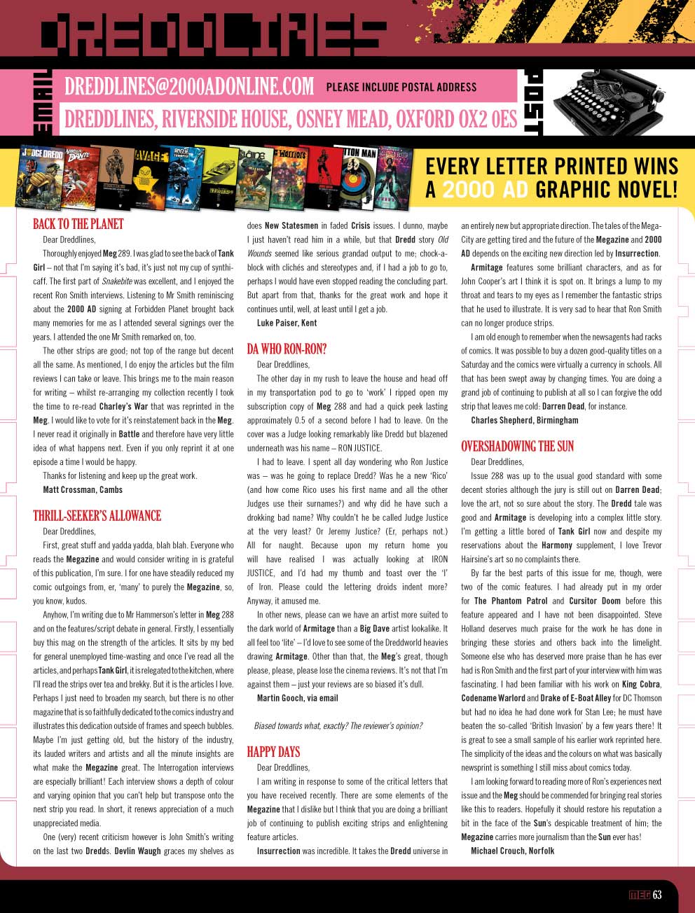 Read online Judge Dredd Megazine (Vol. 5) comic -  Issue #290 - 63