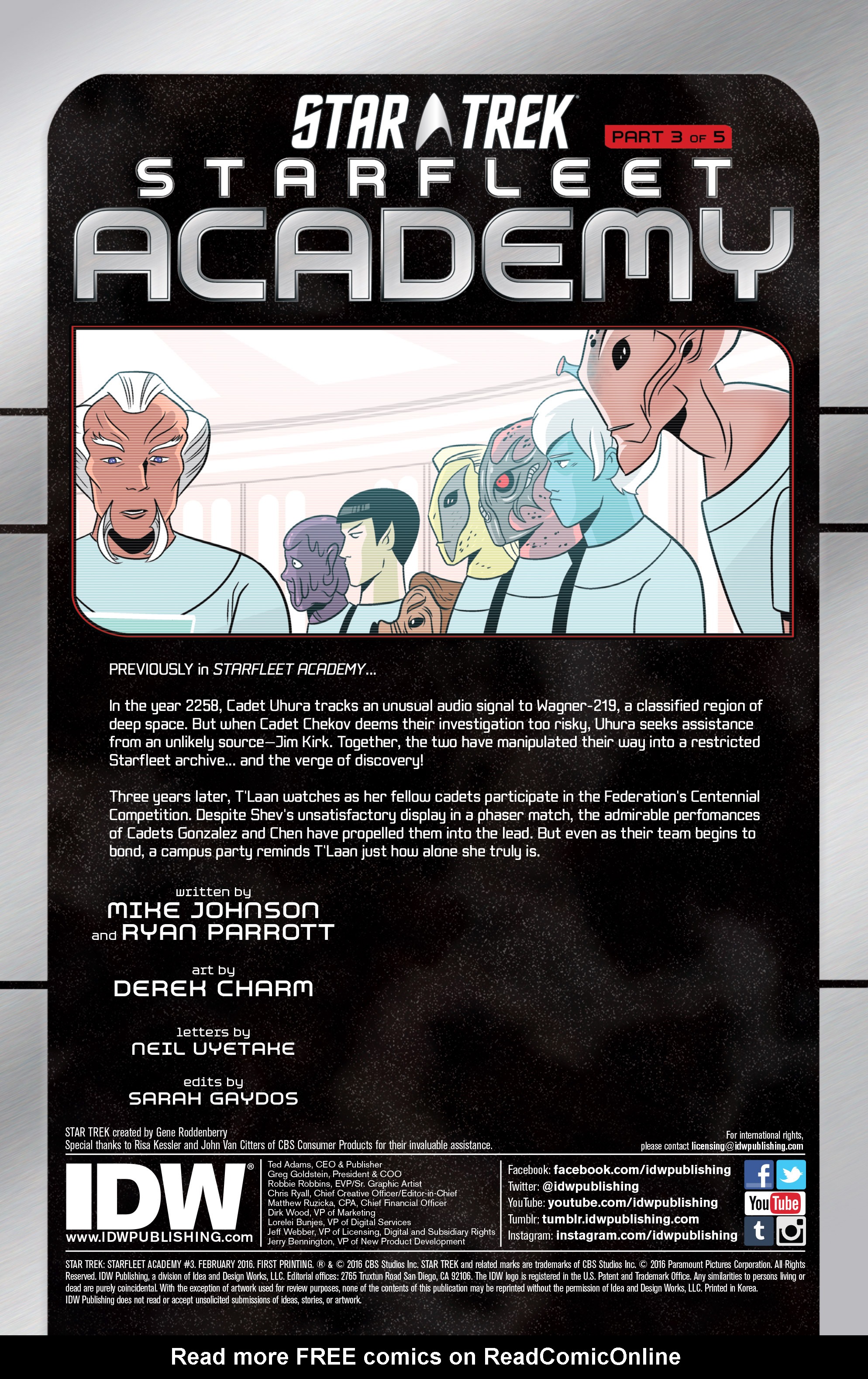 Read online Star Trek: Starfleet Academy (2015) comic -  Issue #3 - 2