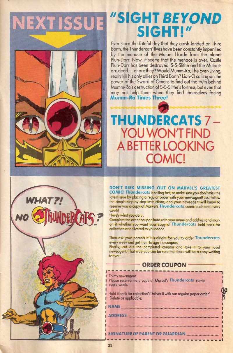 Read online ThunderCats (1987) comic -  Issue #6 - 14