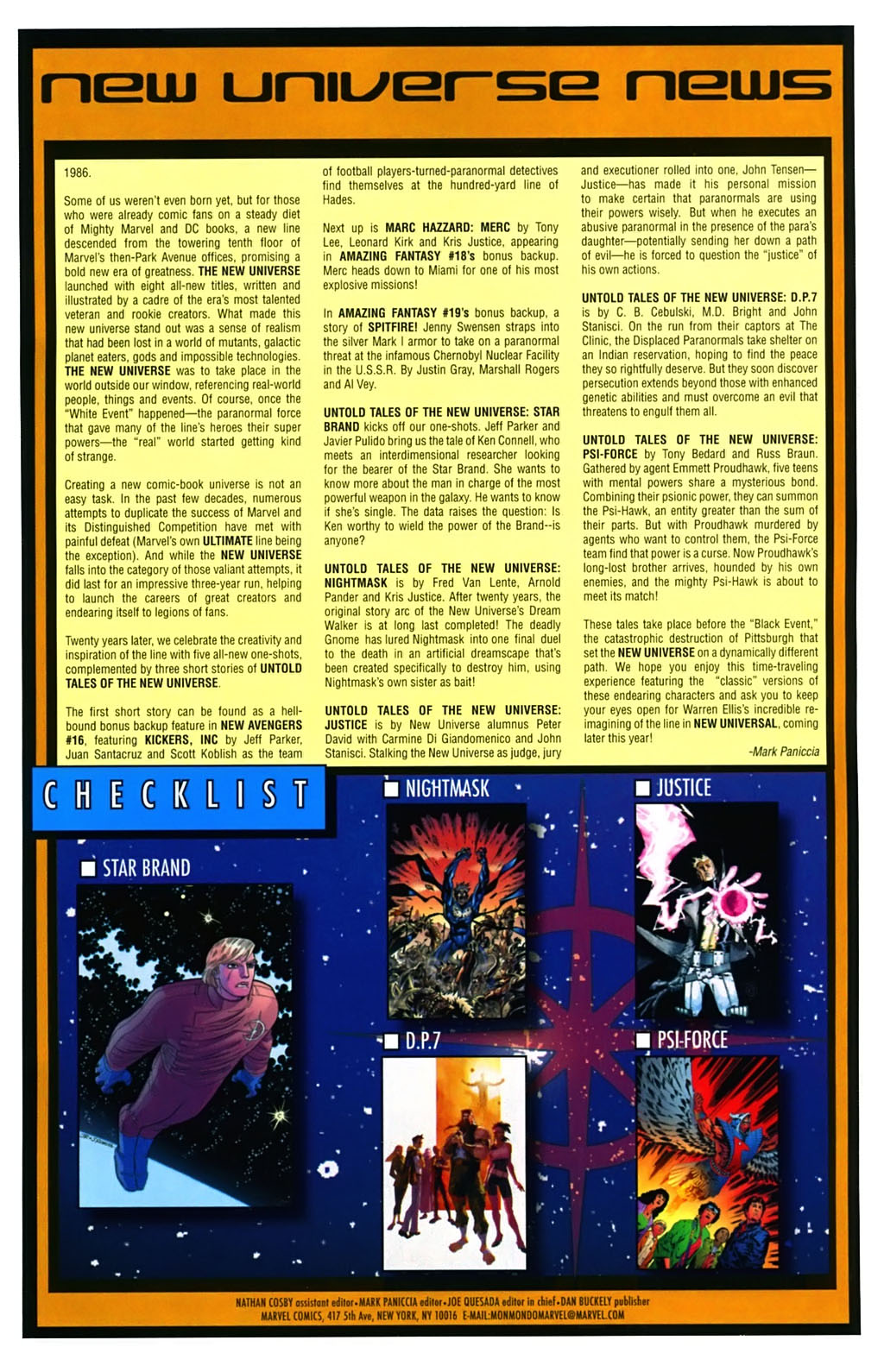 Read online Untold Tales Of The New Universe: Psi-Force comic -  Issue # Full - 25