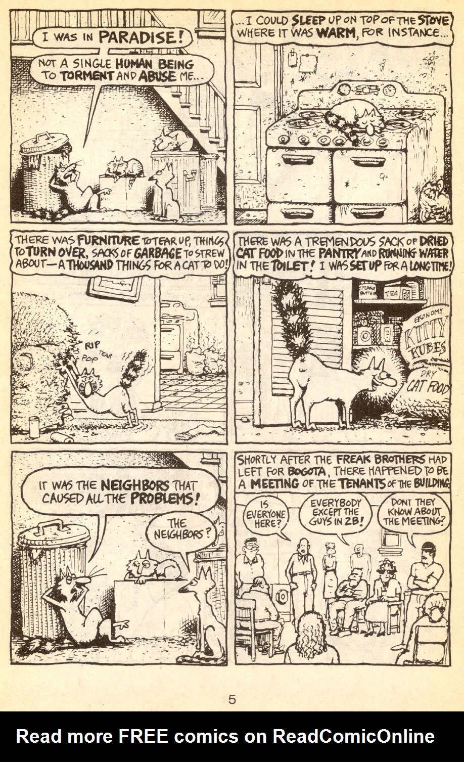 Read online Adventures of Fat Freddy's Cat comic -  Issue #6 - 7