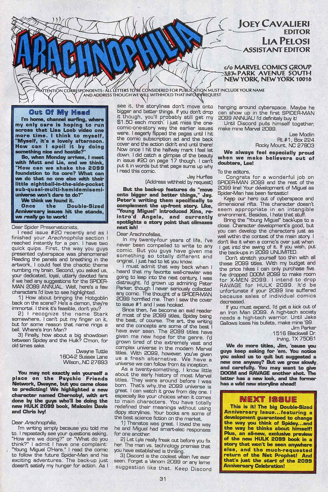 Read online Spider-Man 2099 (1992) comic -  Issue #24 - 24