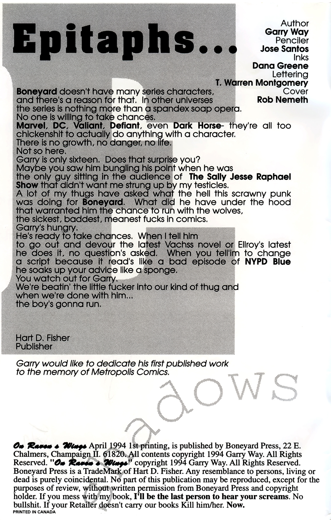 Read online On Raven's Wings comic -  Issue #1 - 2