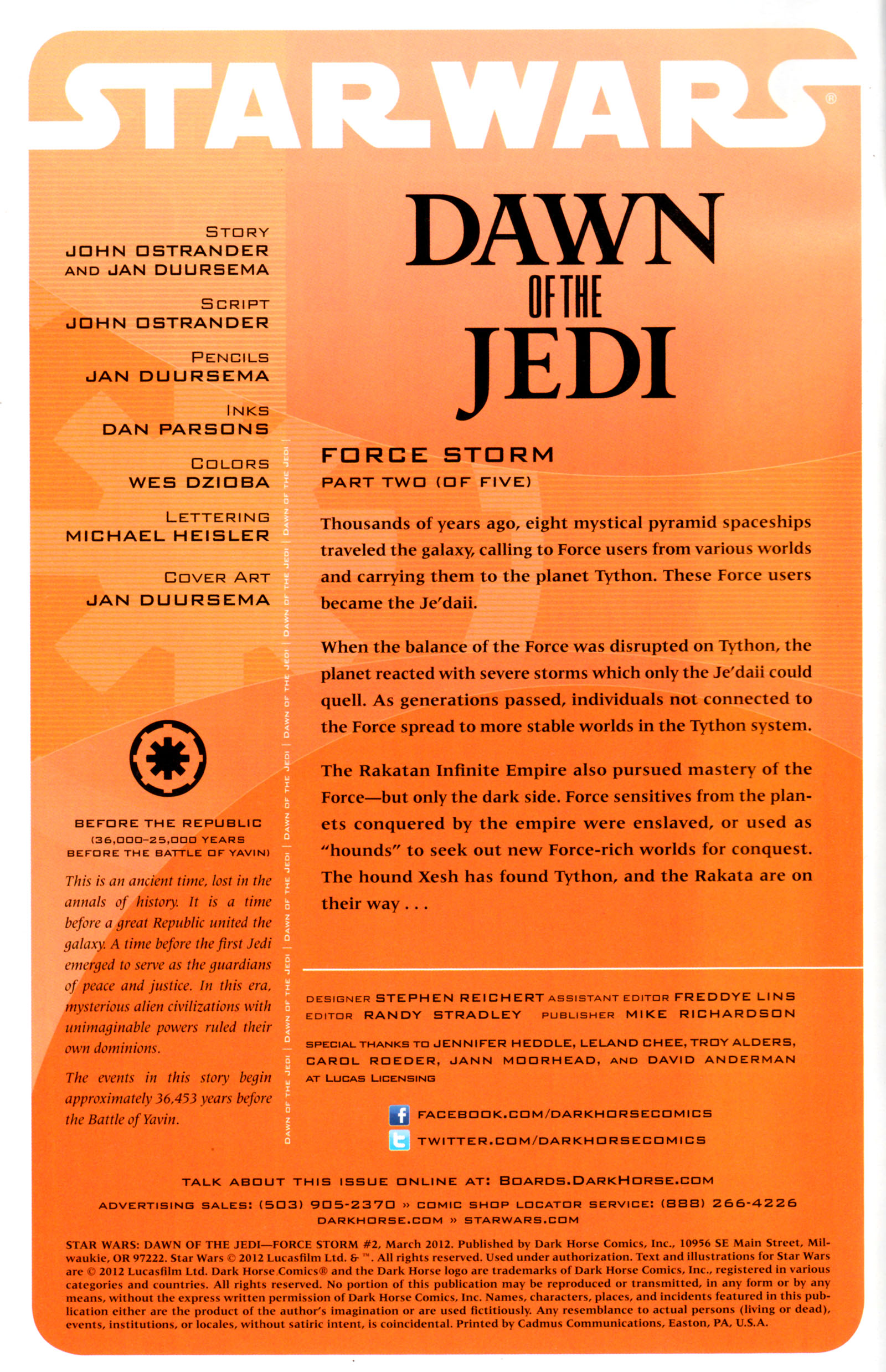 Read online Star Wars: Dawn Of The Jedi - Force Storm comic -  Issue #2 - 2