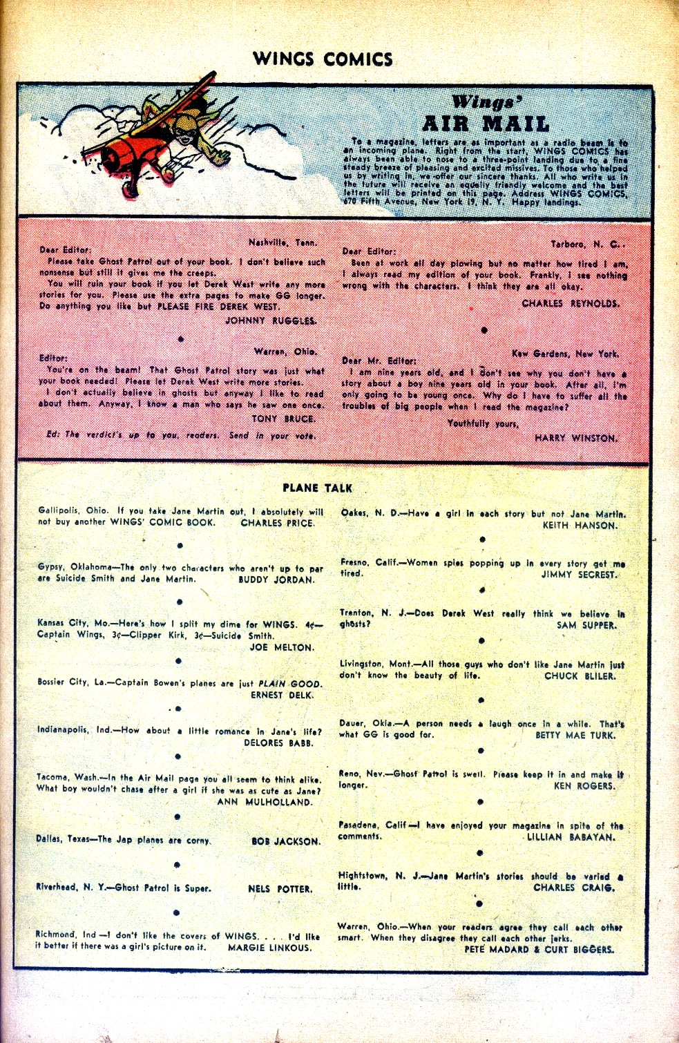 Read online Wings Comics comic -  Issue #68 - 19