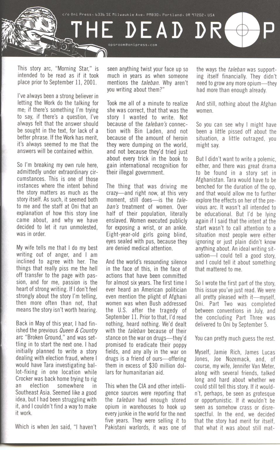 Read online Queen & Country comic -  Issue #5 - 28