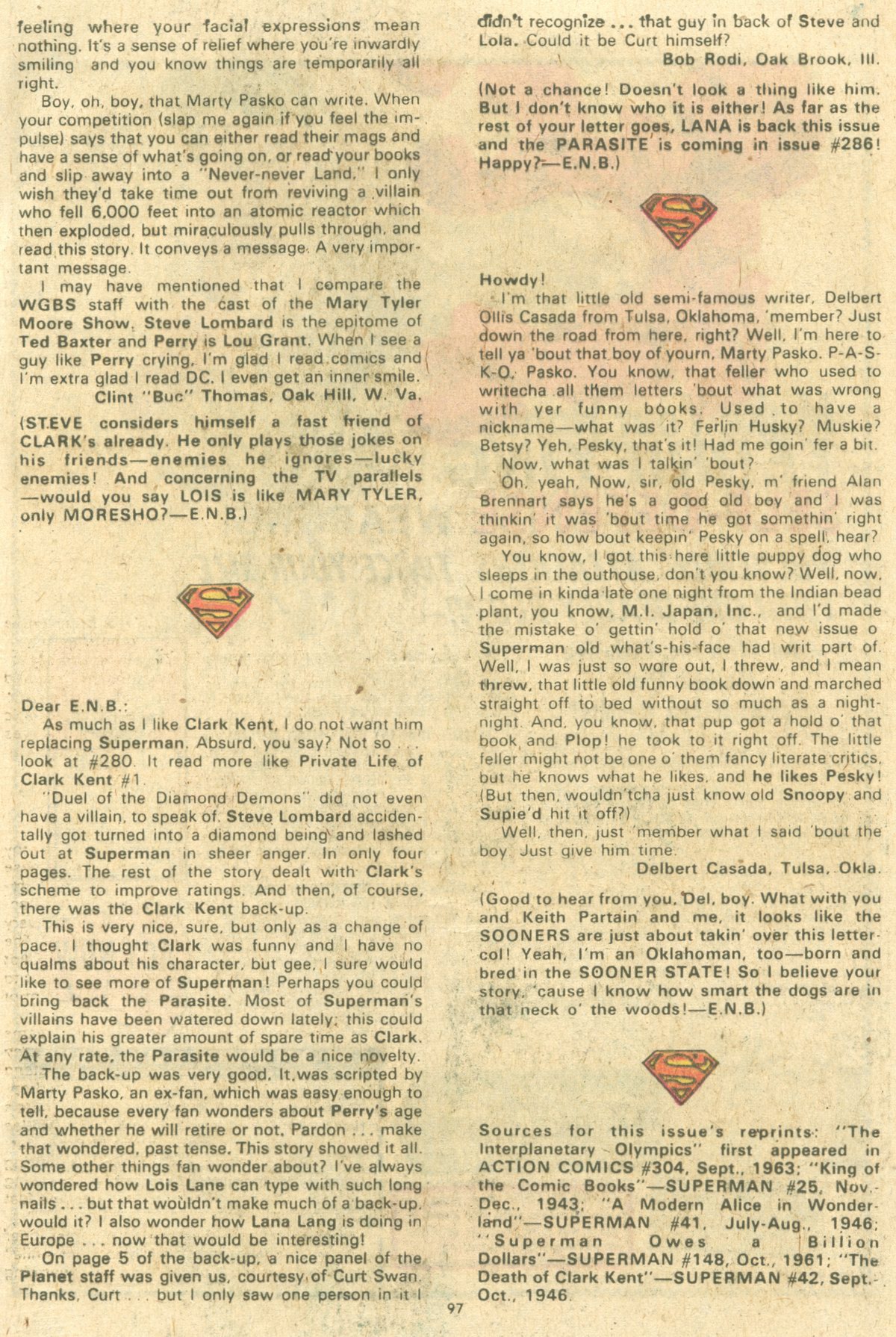 Read online Superman (1939) comic -  Issue #284 - 97