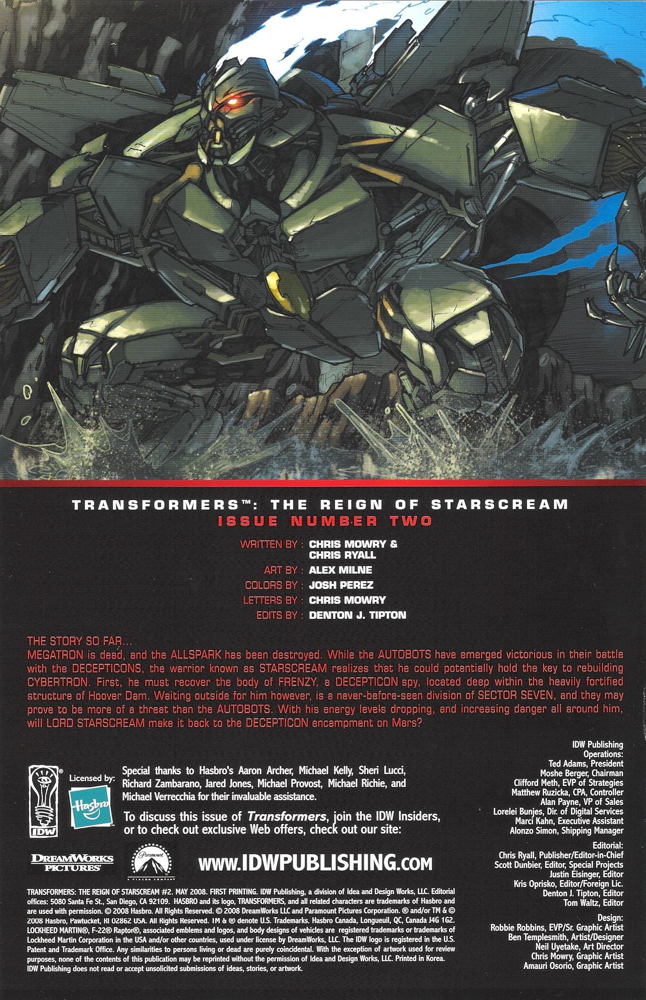 Read online Transformers: The Reign of Starscream comic -  Issue #2 - 2