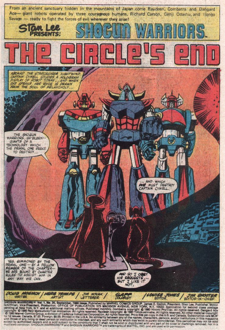 Read online Shogun Warriors comic -  Issue #20 - 2