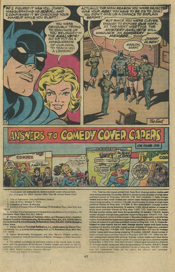 Read online The Superman Family comic -  Issue #171 - 63