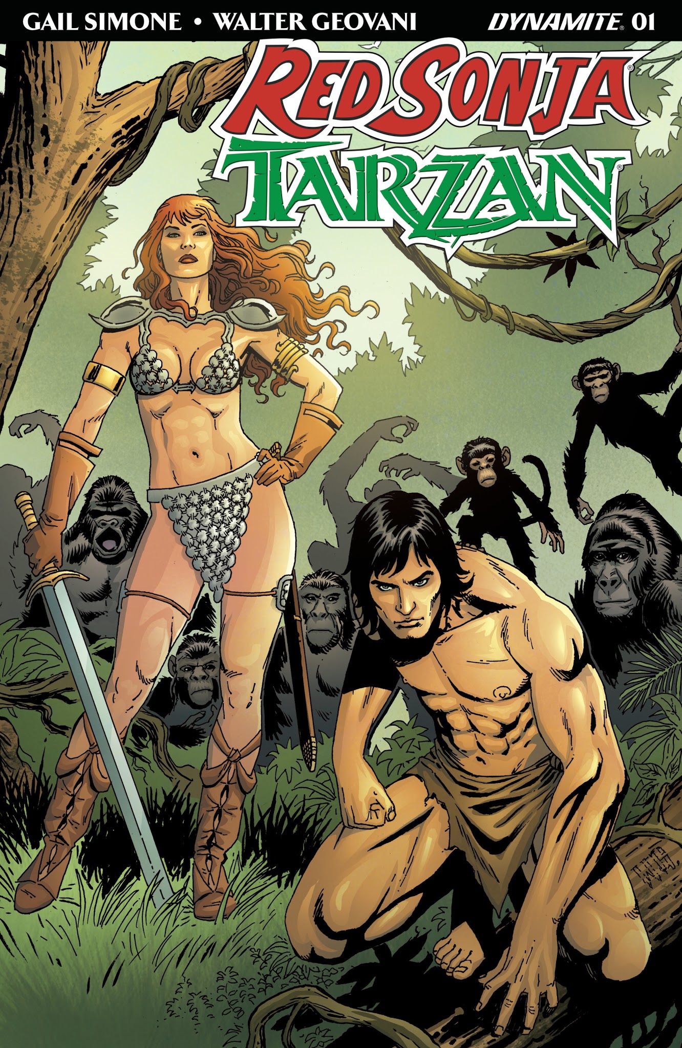 Read online Red Sonja/Tarzan comic -  Issue #1 - 4