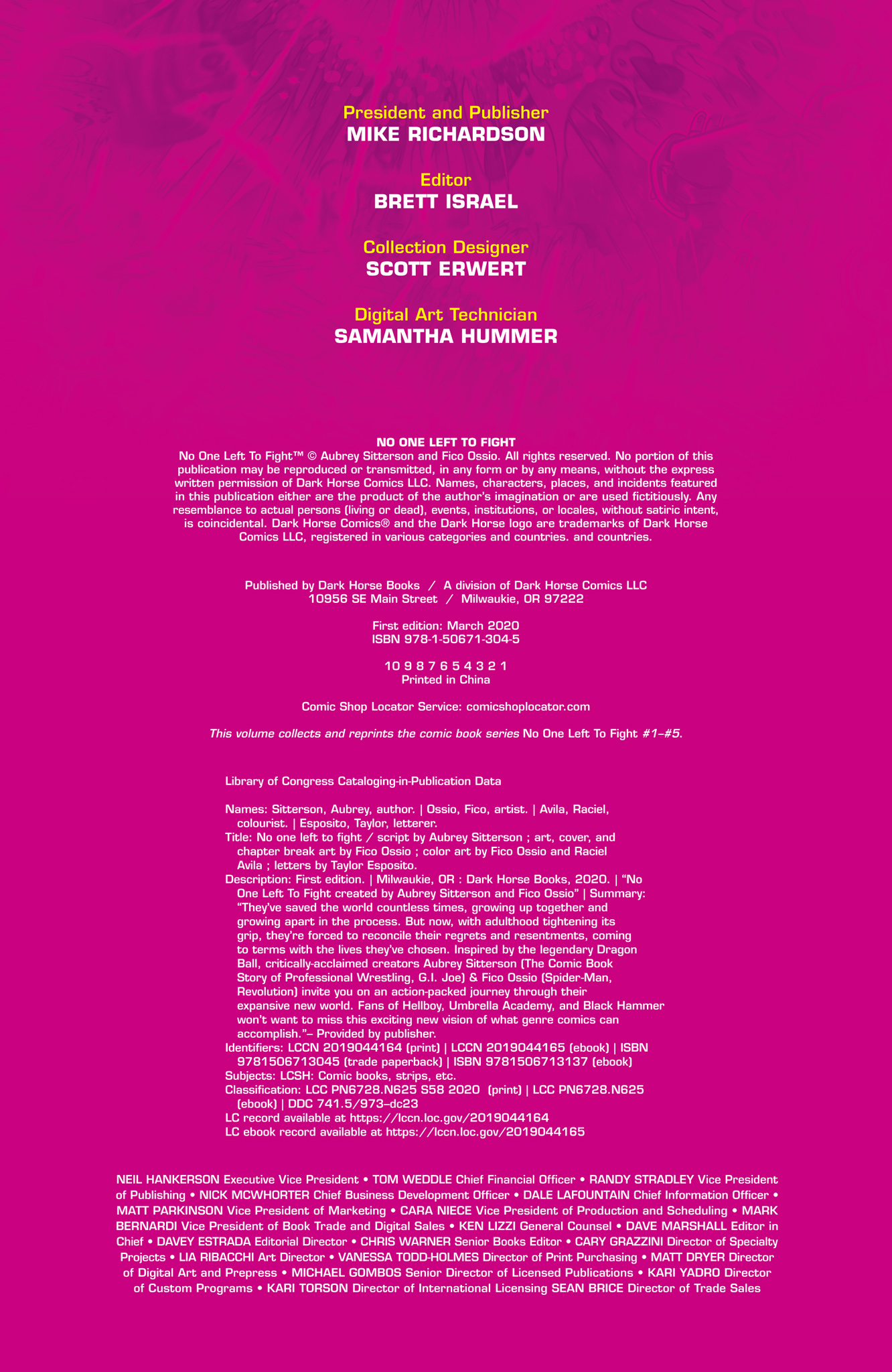 Read online No One Left To Fight comic -  Issue # _TPB - 6