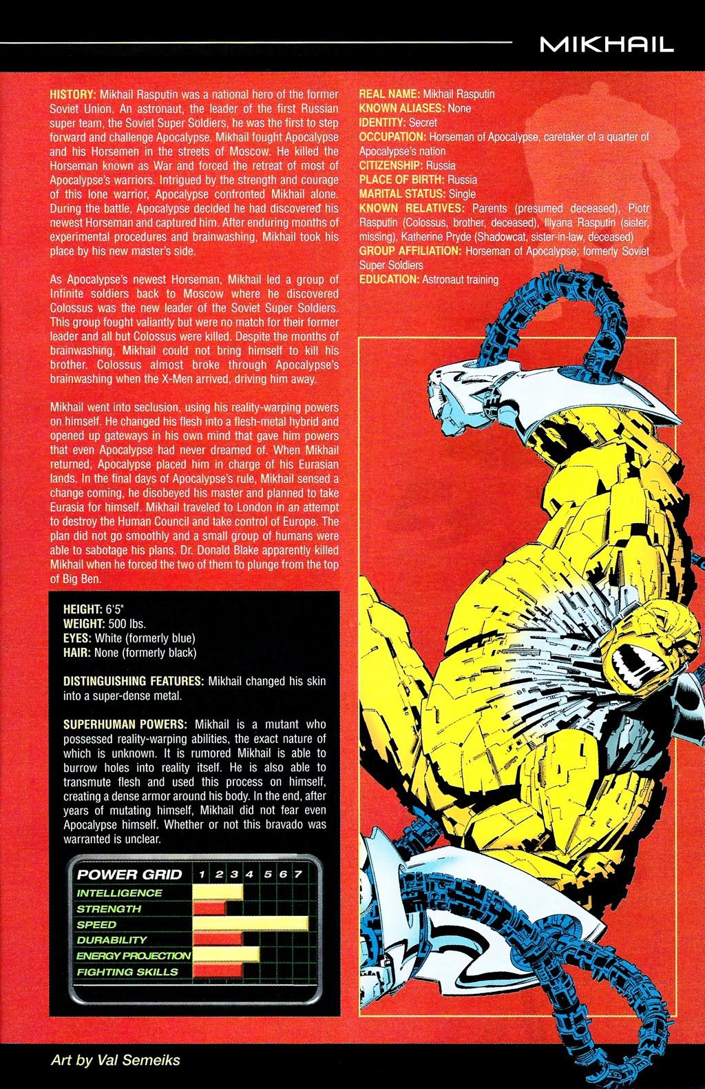 Read online Official Handbook of the Marvel Universe: X-Men Age of Apocalypse 2005 comic -  Issue # Full - 9