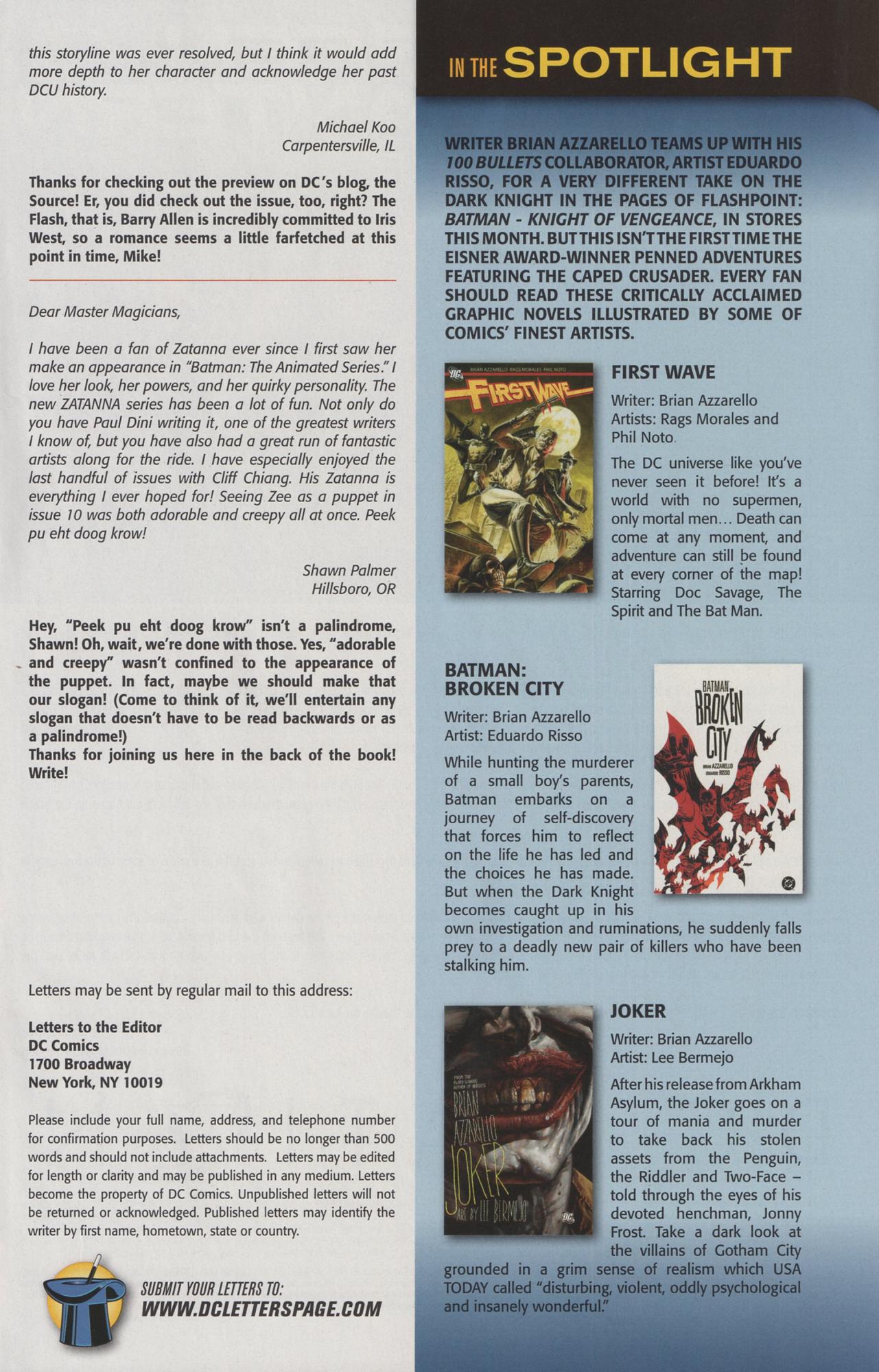 Read online Zatanna (2010) comic -  Issue #14 - 37