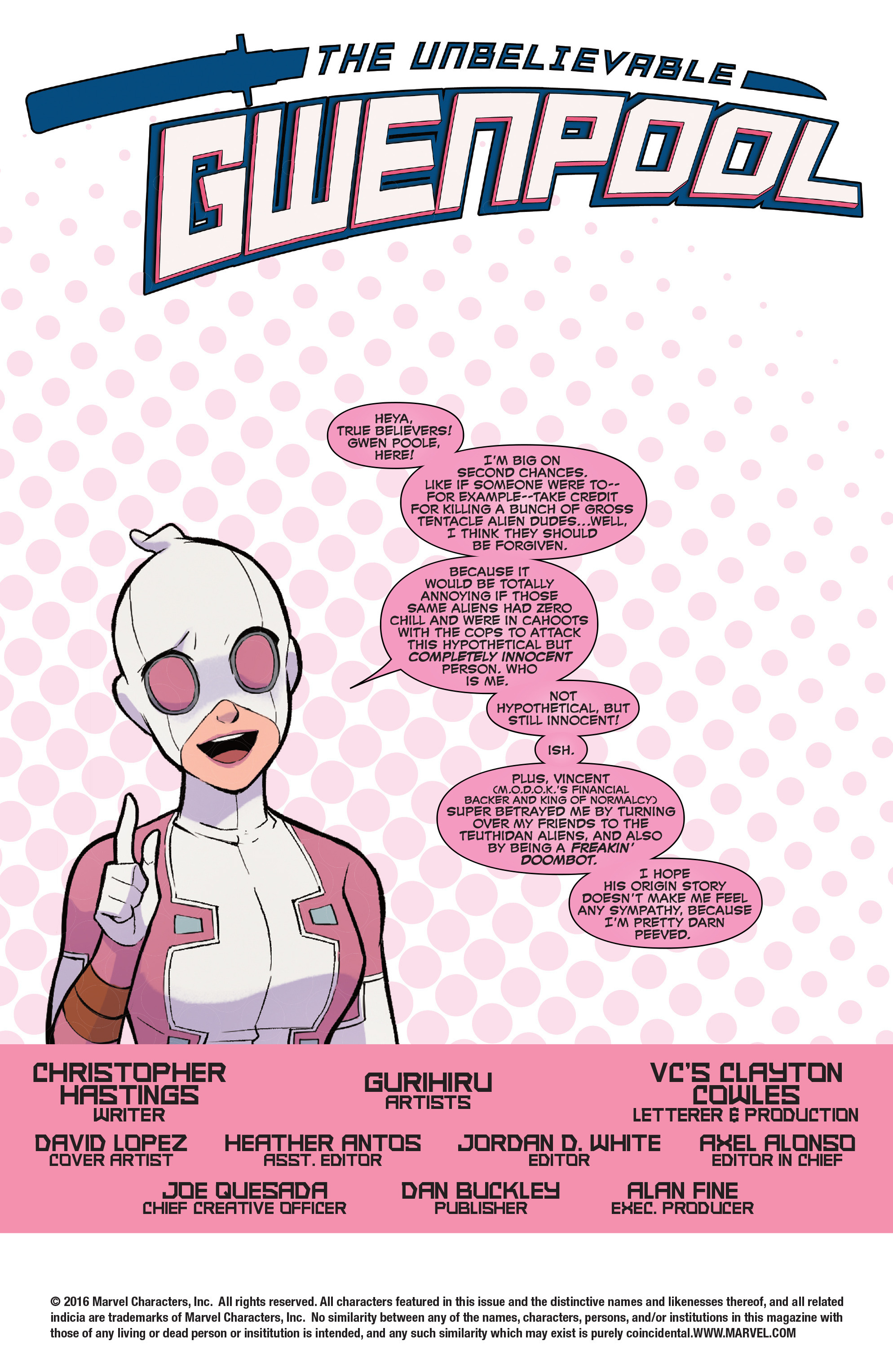 Read online The Unbelievable Gwenpool comic -  Issue #9 - 2