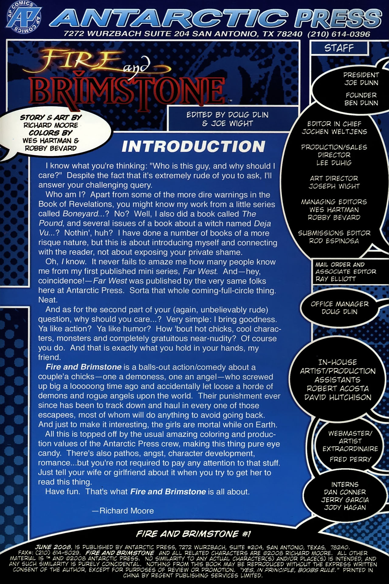 Read online Fire and Brimstone comic -  Issue #1 - 2