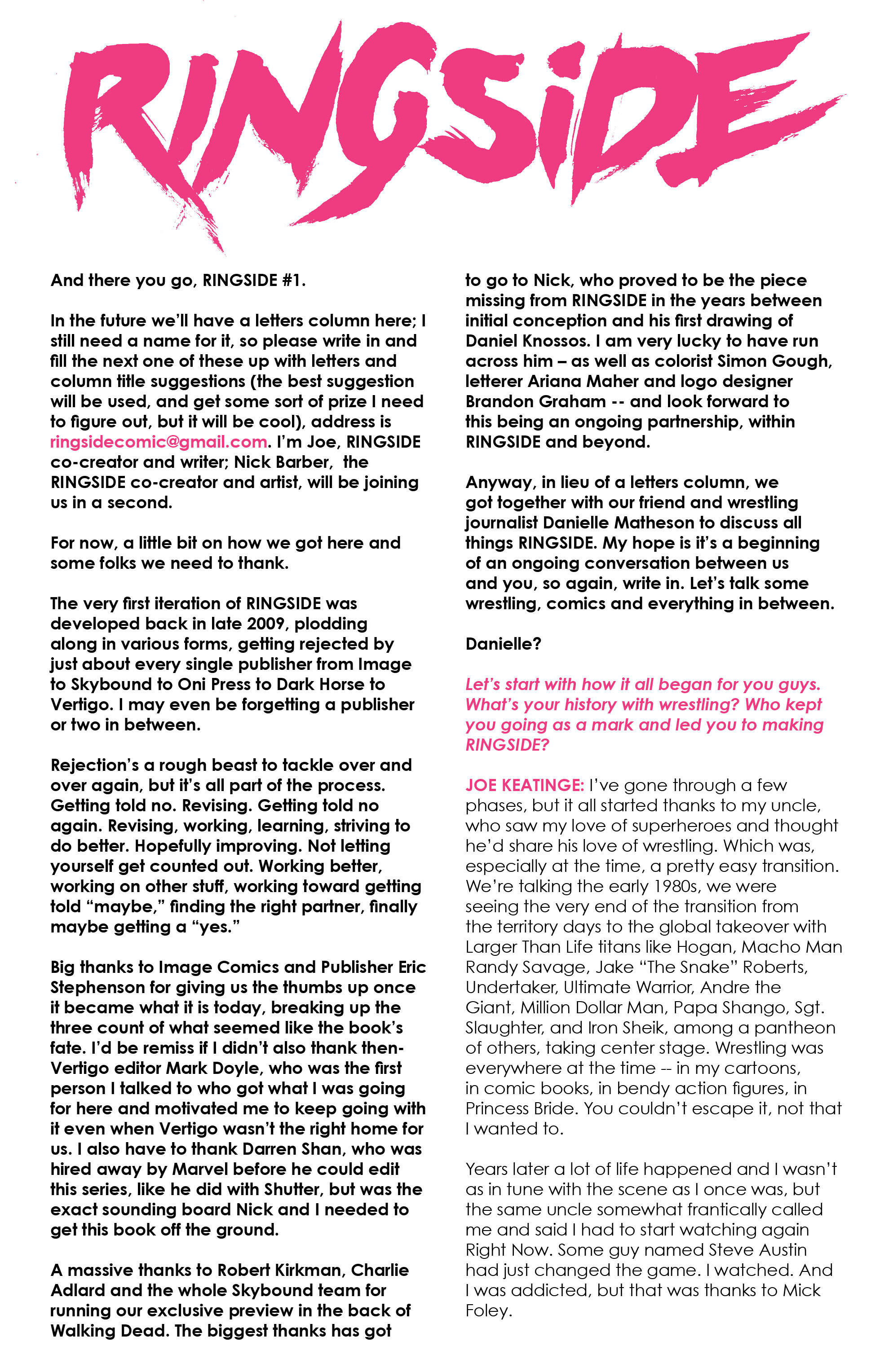 Read online Ringside comic -  Issue #1 - 33