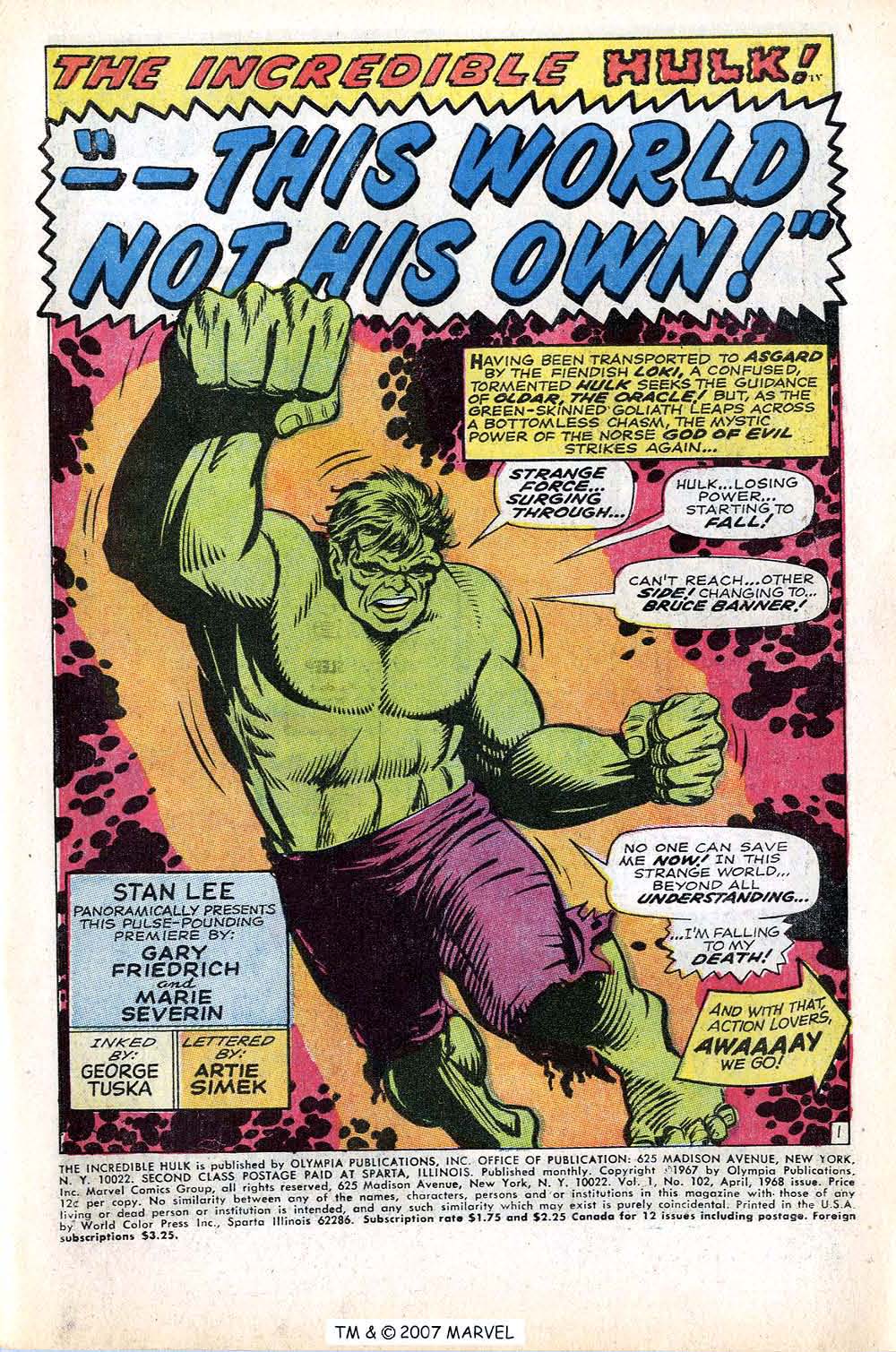 Read online The Incredible Hulk (1968) comic -  Issue #102 - 3