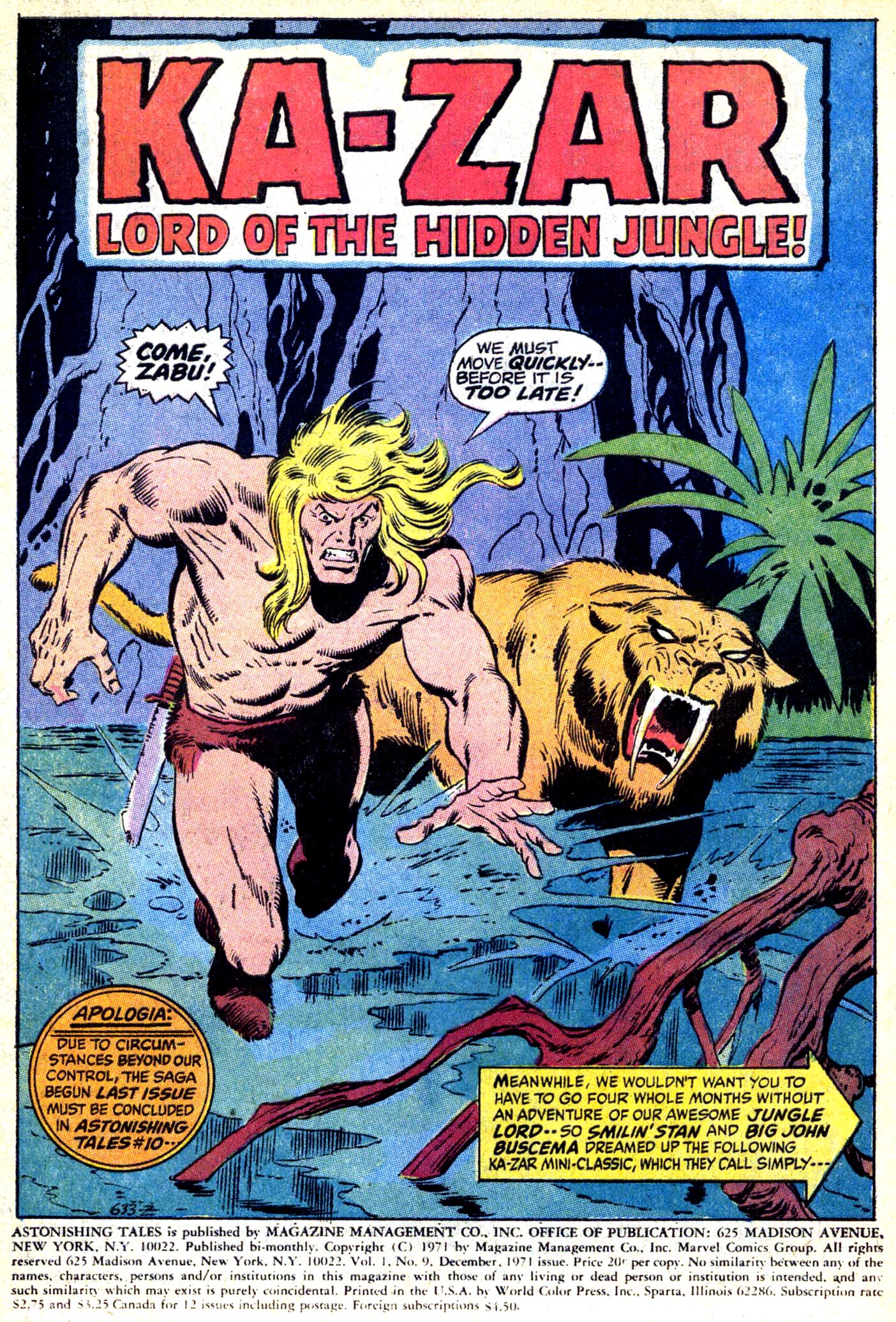 Read online Astonishing Tales (1970) comic -  Issue #9 - 2