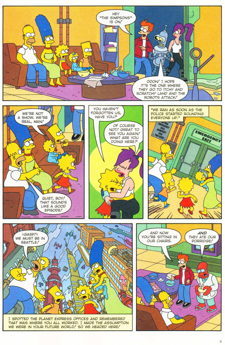 Read online The Simpsons/Futurama Crossover Crisis II comic -  Issue #1 - 12
