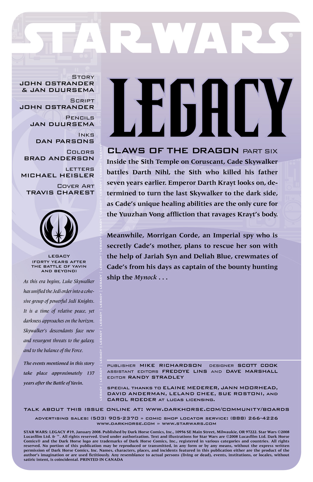 Read online Star Wars: Legacy (2006) comic -  Issue #19 - 2