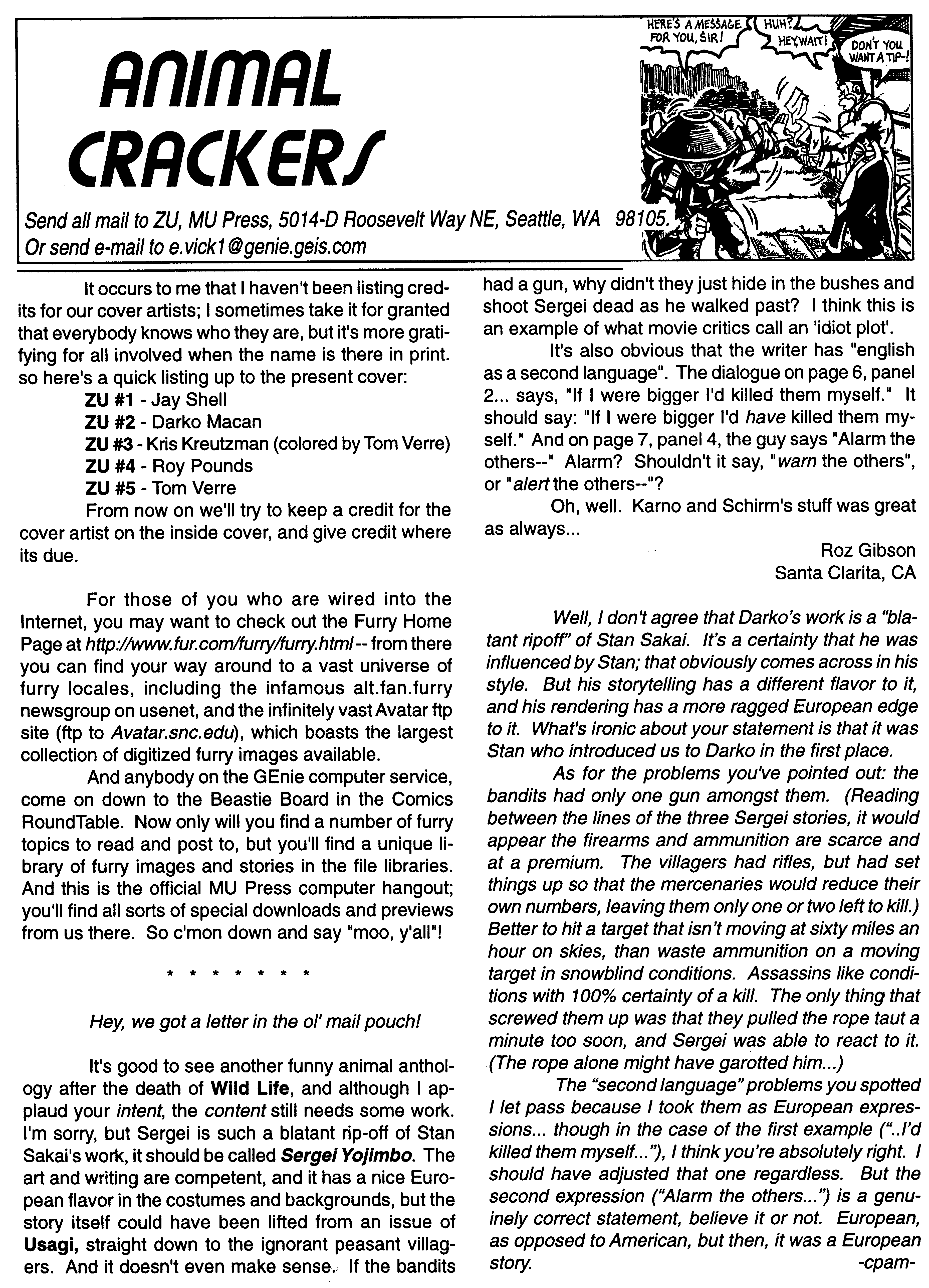 Read online ZU (1995) comic -  Issue #5 - 27