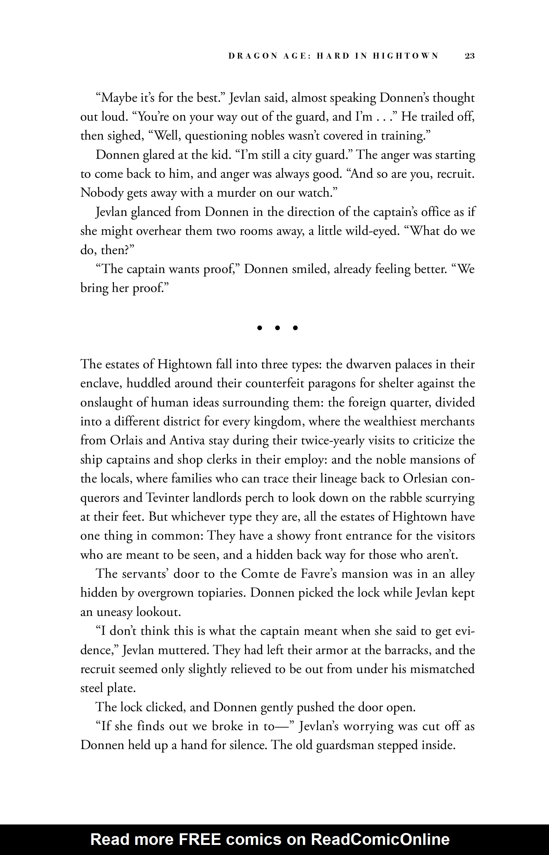 Read online Dragon Age: Hard in Hightown comic -  Issue # TPB - 24
