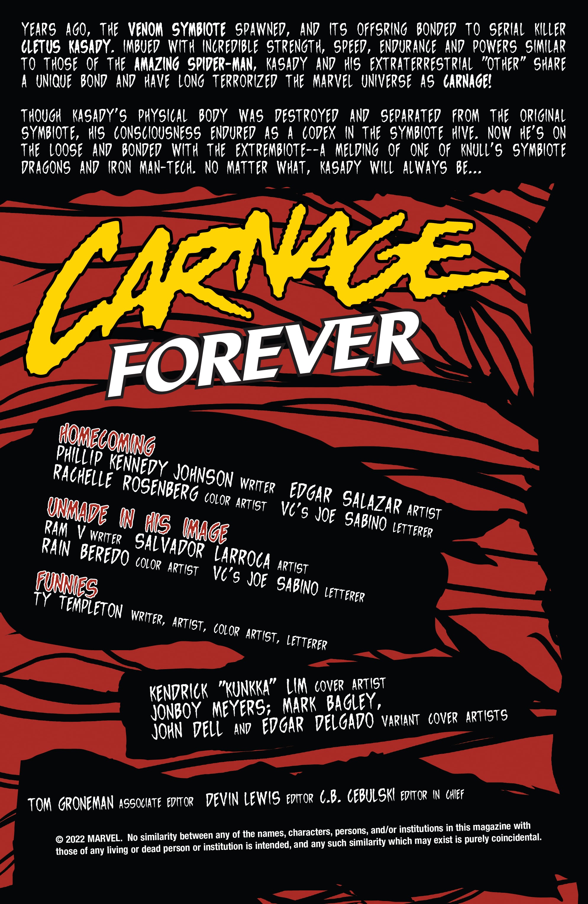 Read online Carnage Forever comic -  Issue #1 - 2