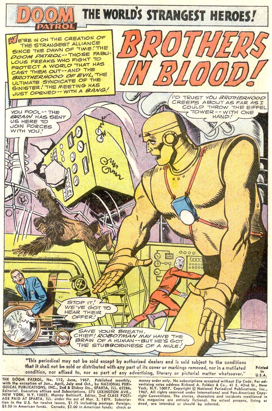 Read online Doom Patrol (1964) comic -  Issue #112 - 3