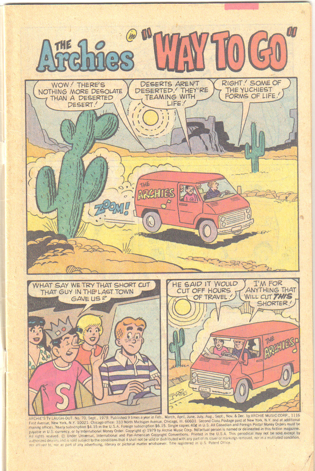 Read online Archie's TV Laugh-Out comic -  Issue #70 - 3