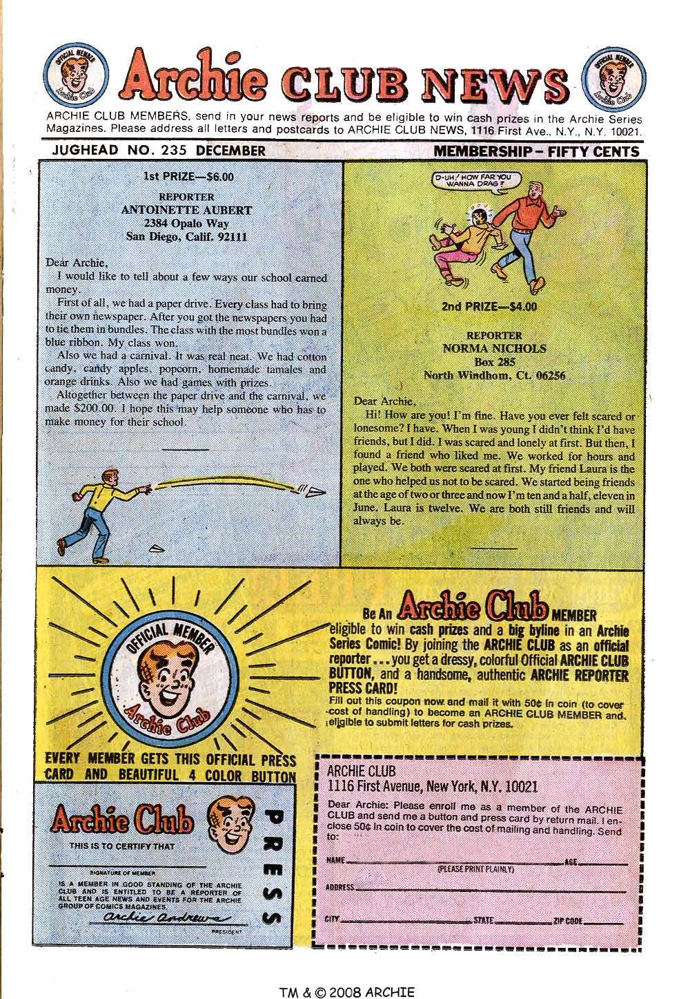 Read online Jughead (1965) comic -  Issue #235 - 11