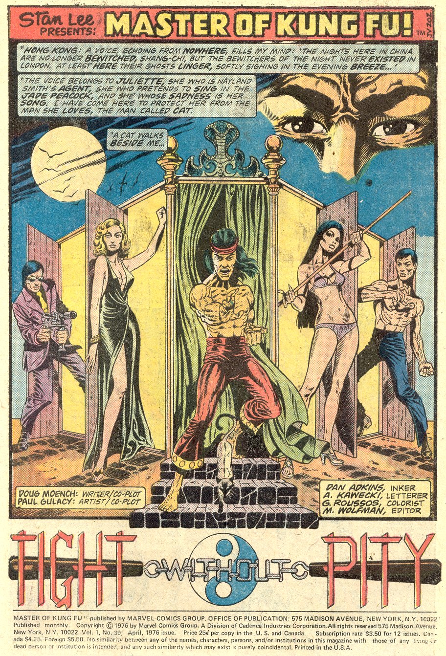 Read online Master of Kung Fu (1974) comic -  Issue #39 - 2