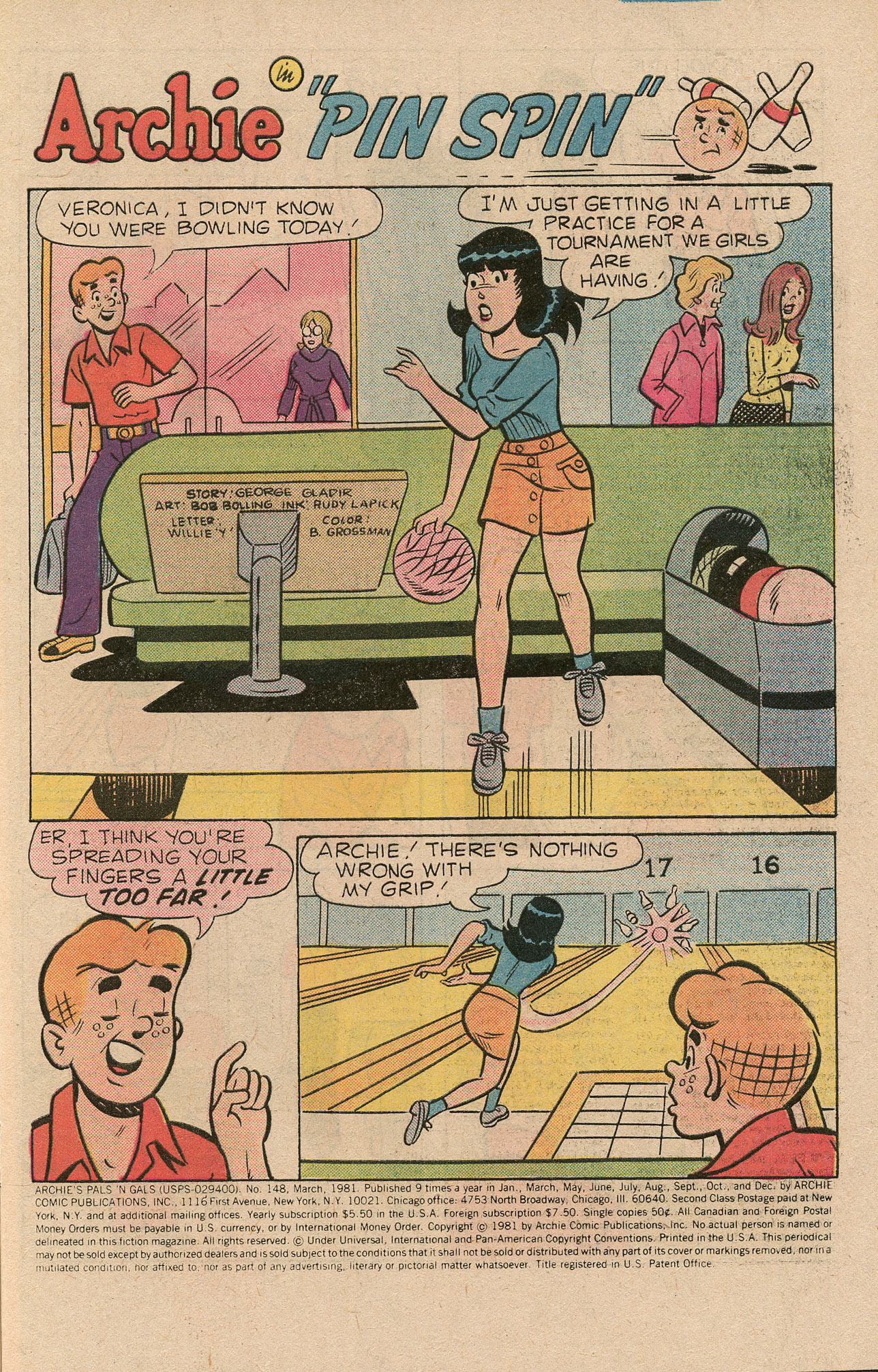 Read online Archie's Pals 'N' Gals (1952) comic -  Issue #148 - 3