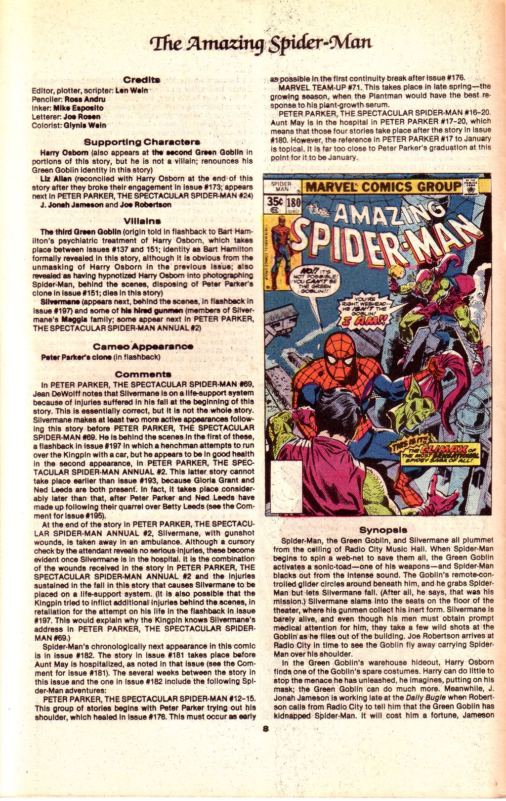 Read online The Official Marvel Index to The Amazing Spider-Man comic -  Issue #8 - 10